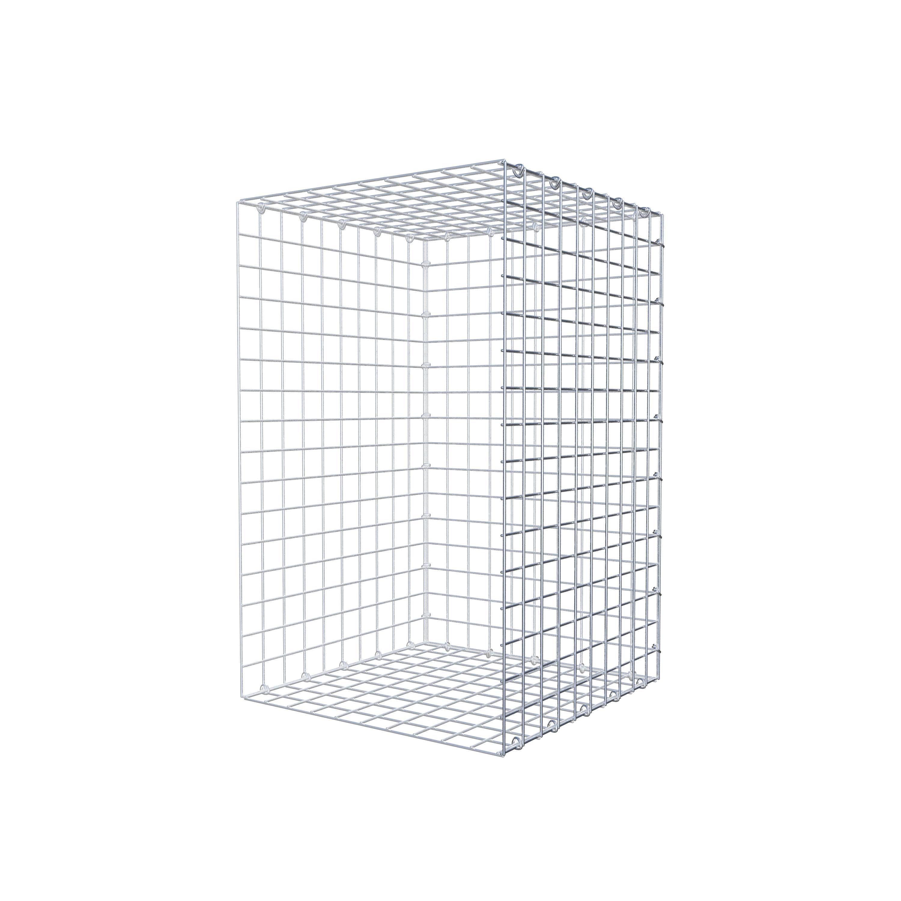 Monteret gabion type 2 80 cm x 50 cm x 50 cm (L x H x D), maskestørrelse 5 cm x 5 cm, C-ring