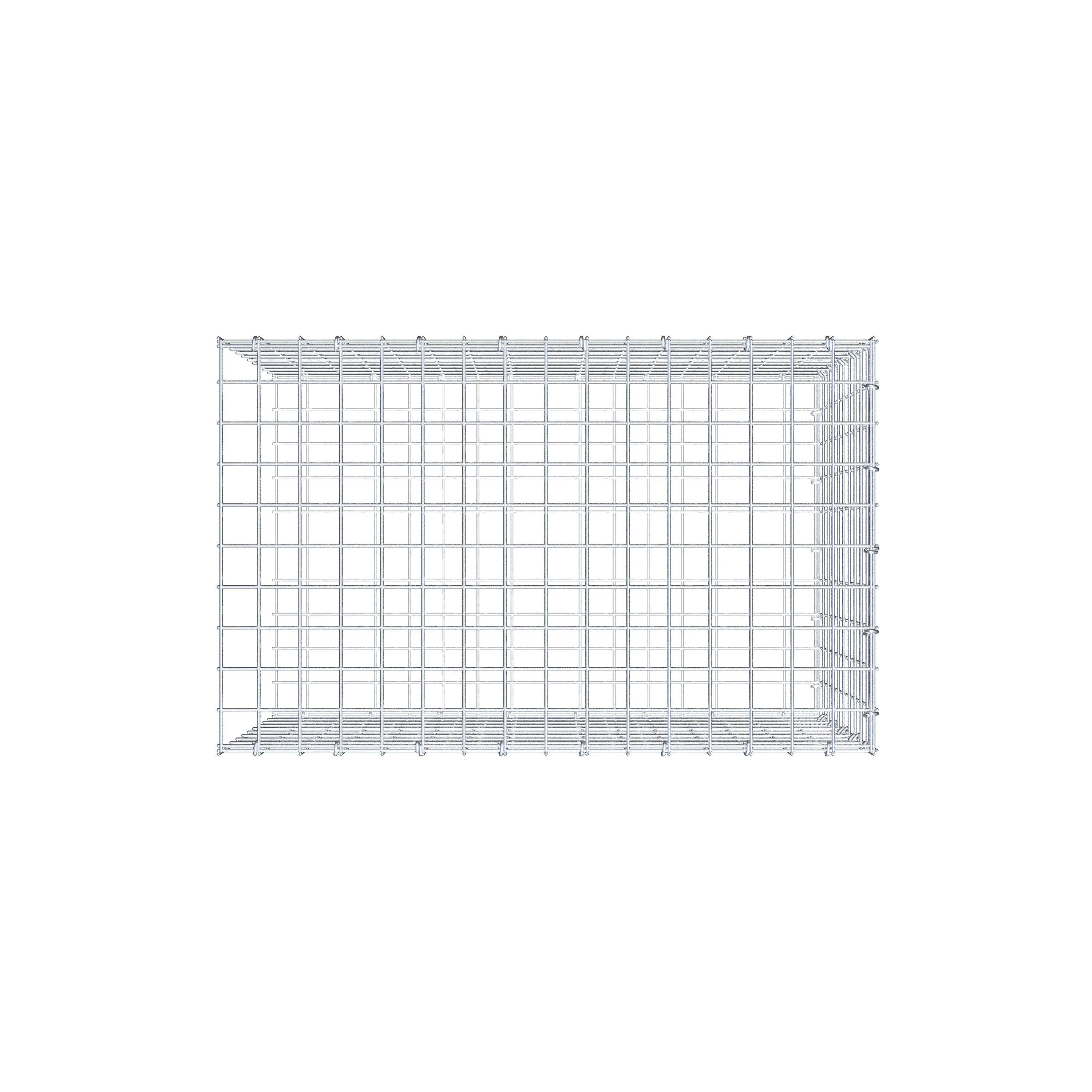 Mounted gabion type 2 80 cm x 50 cm x 50 cm (L x H x D), mesh size 5 cm x 5 cm, C-ring