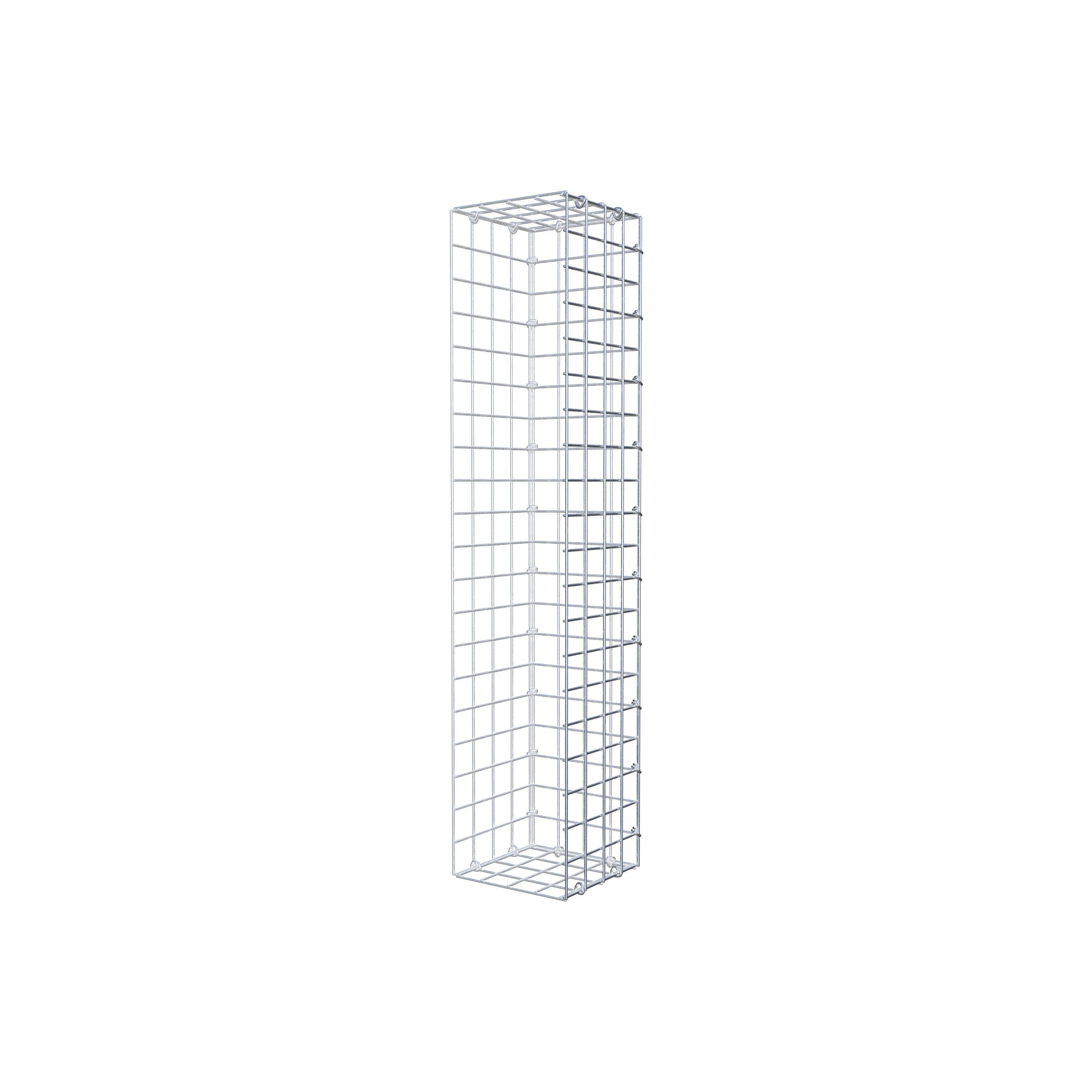 Monteret gabion type 2 100 cm x 20 cm x 20 cm (L x H x D), maskestørrelse 5 cm x 5 cm, C-ring