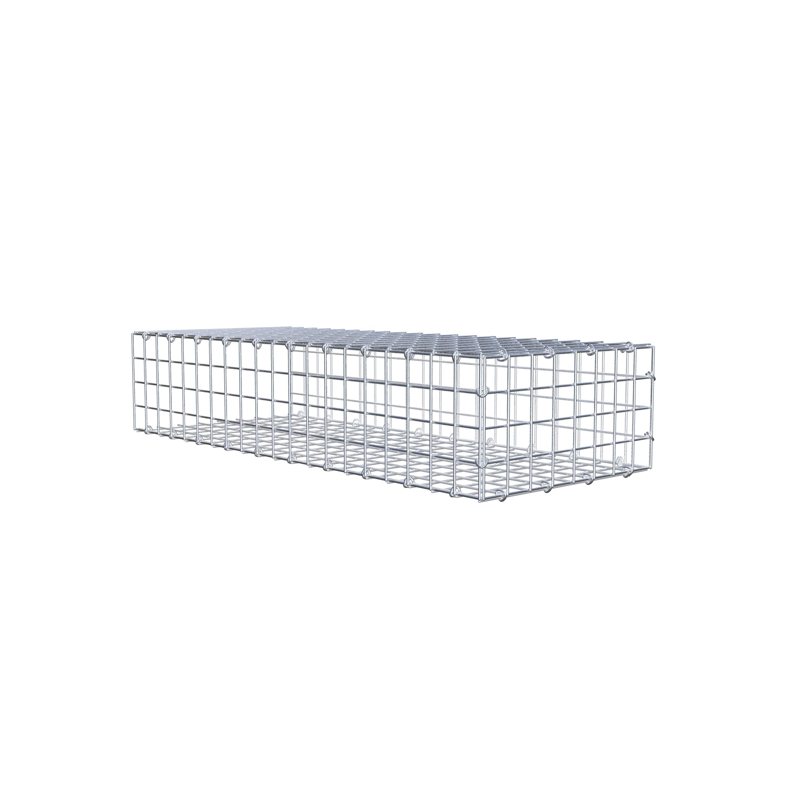 Mounted gabion type 2 100 cm x 20 cm x 40 cm (L x H x D), mesh size 5 cm x 5 cm, C-ring