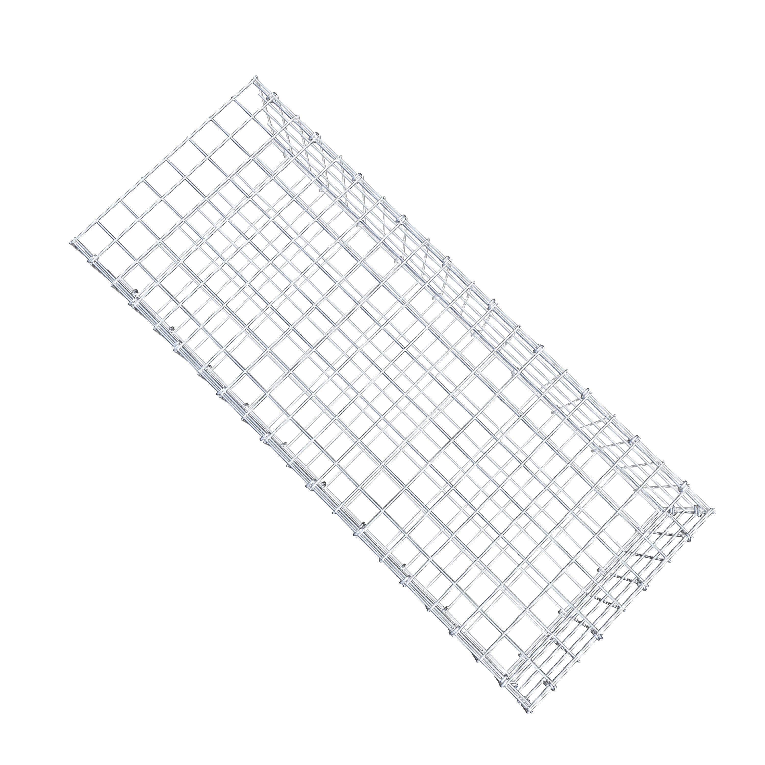 Monteret gabion type 2 100 cm x 20 cm x 40 cm (L x H x D), maskestørrelse 5 cm x 5 cm, C-ring