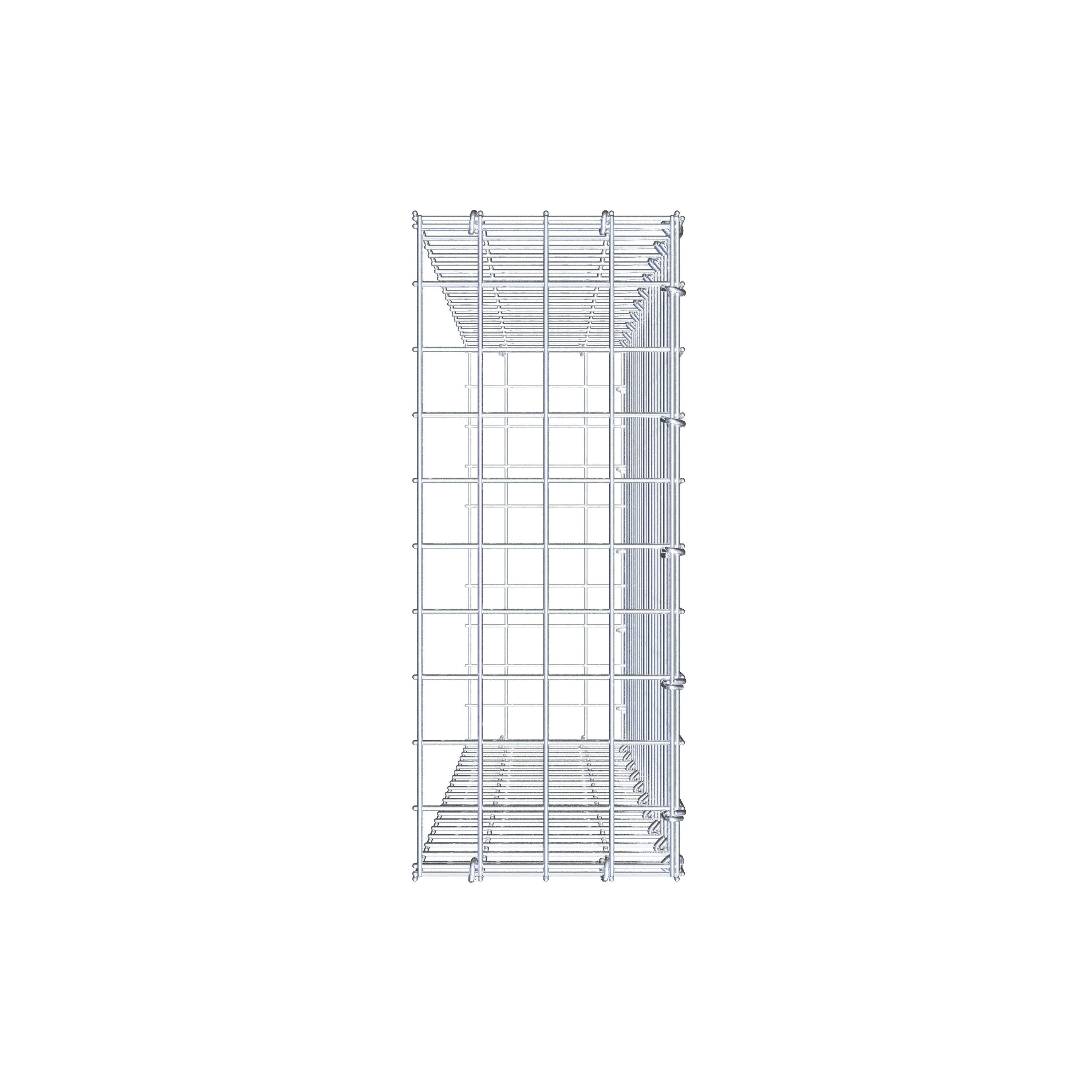 Mounted gabion type 2 100 cm x 20 cm x 50 cm (L x H x D), mesh size 5 cm x 5 cm, C-ring