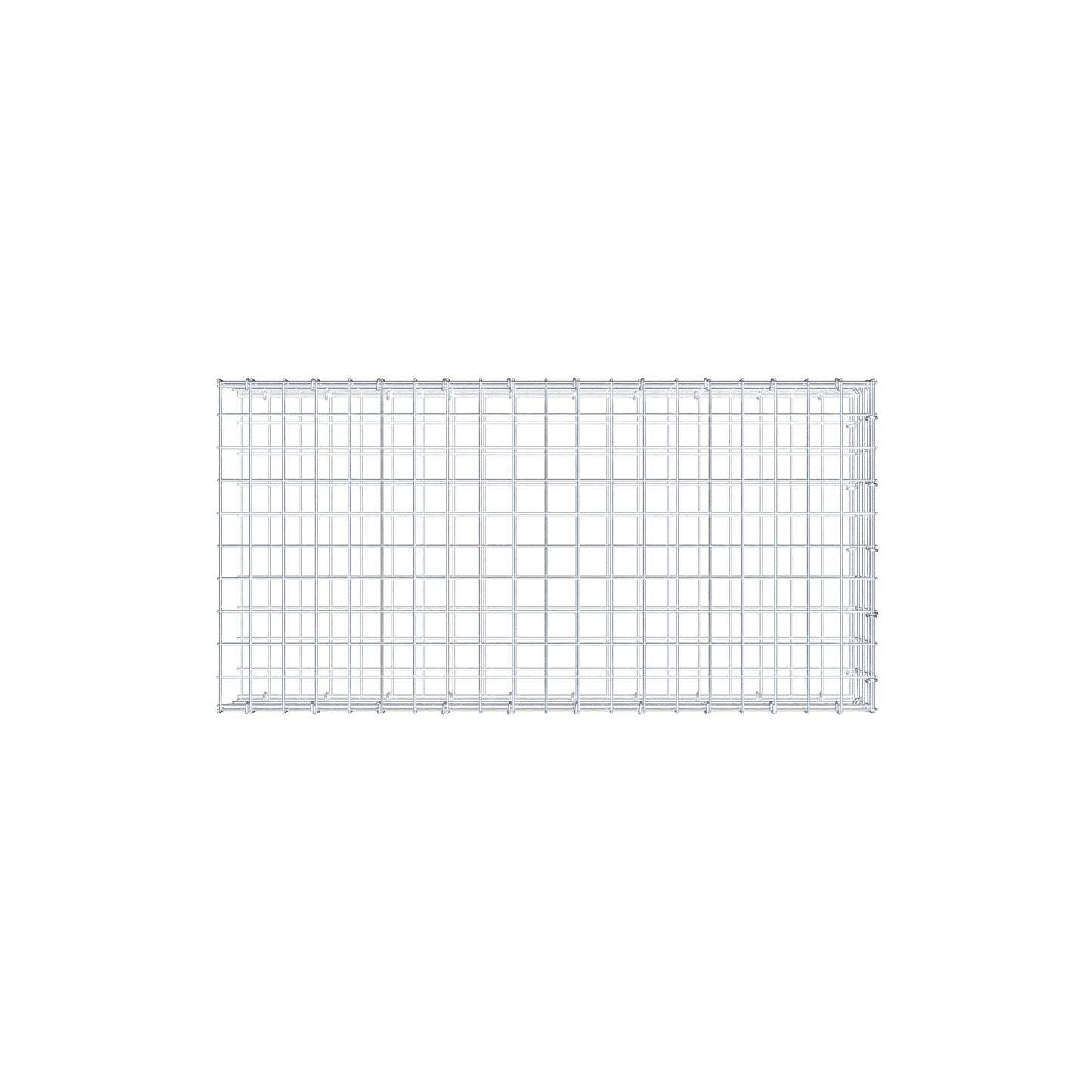 Mounted gabion type 2 100 cm x 20 cm x 50 cm (L x H x D), mesh size 5 cm x 5 cm, C-ring