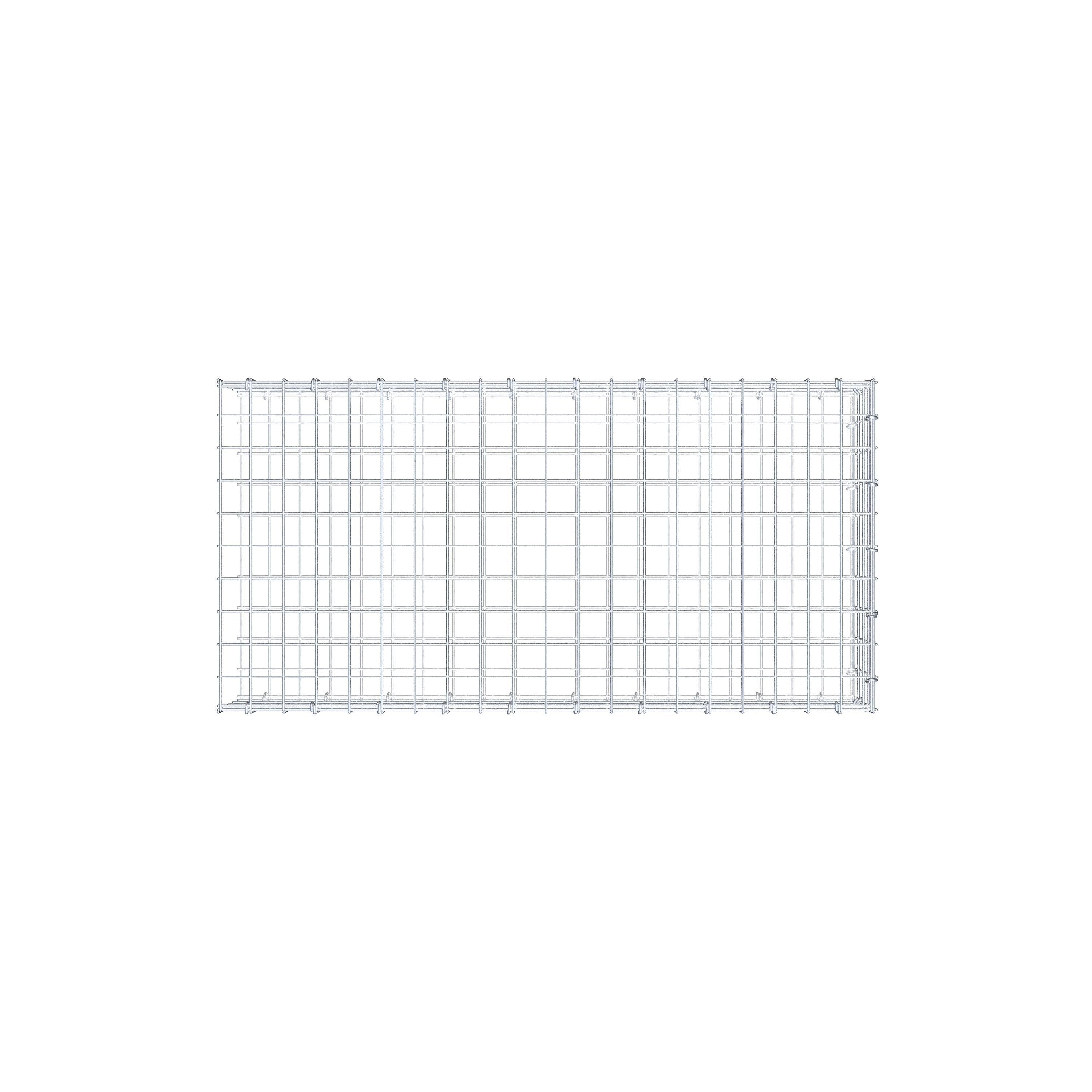 Mounted gabion type 2 100 cm x 20 cm x 50 cm (L x H x D), mesh size 5 cm x 5 cm, C-ring