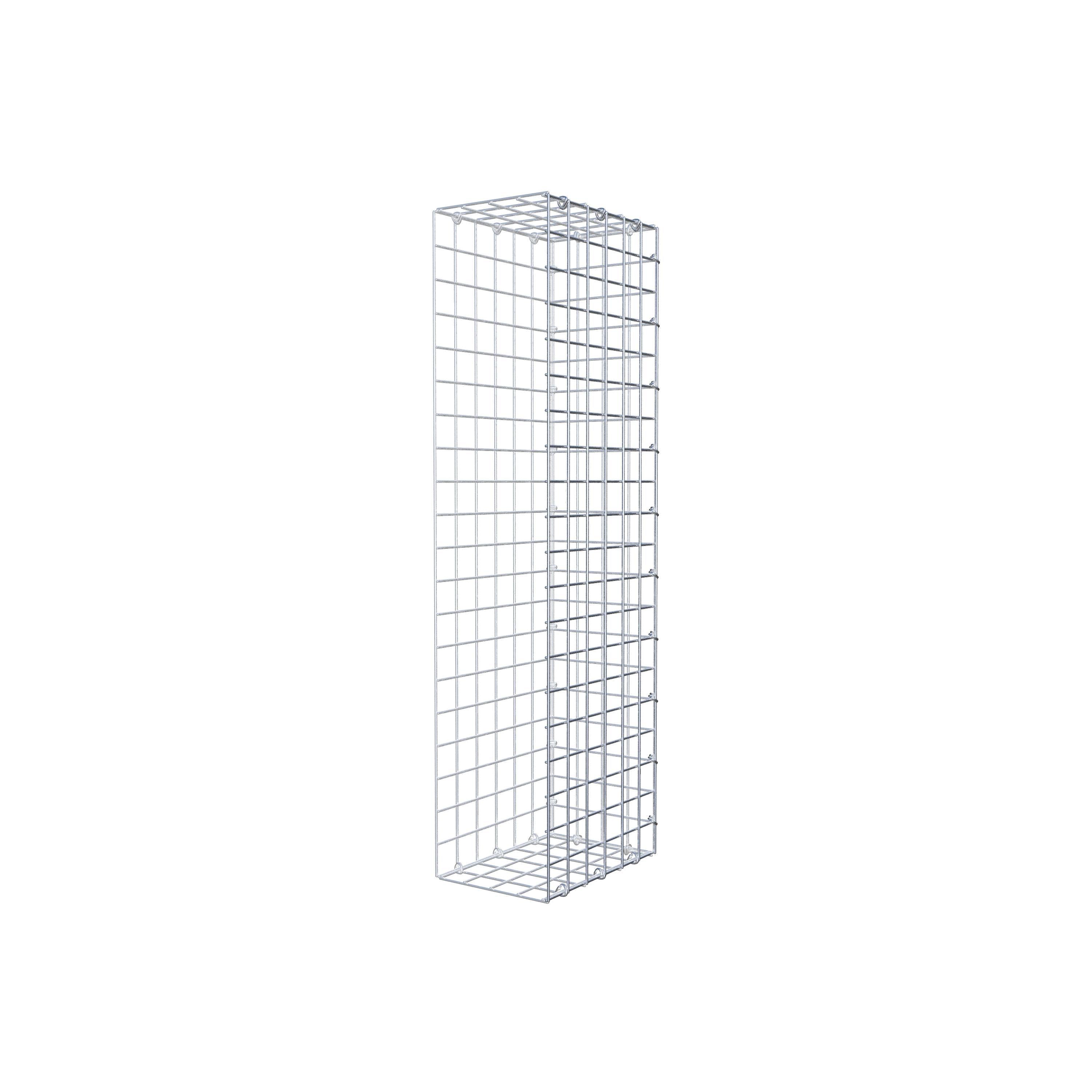 Mounted gabion type 2 100 cm x 30 cm x 20 cm (L x H x D), mesh size 5 cm x 5 cm, C-ring