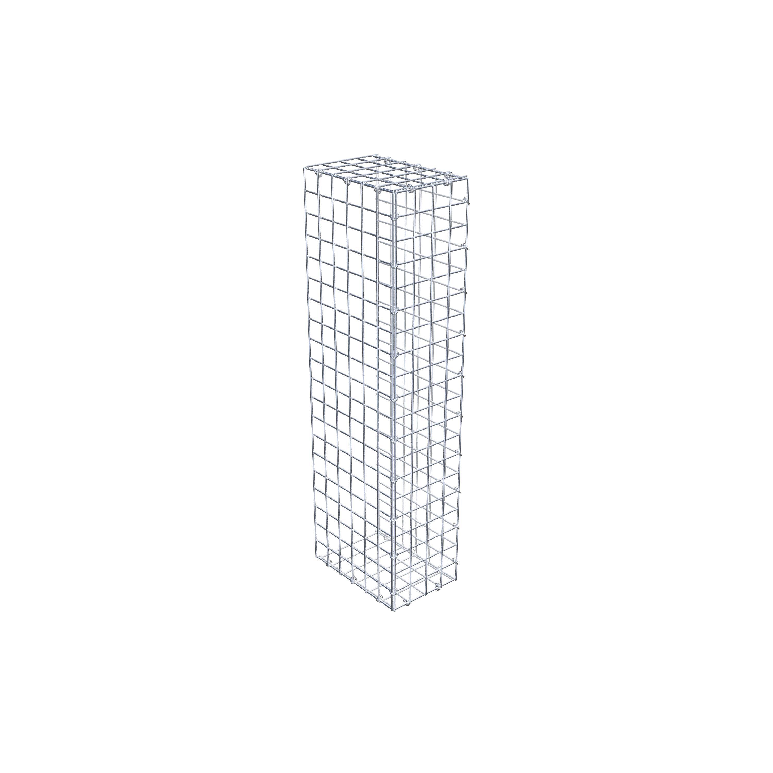 Mounted gabion type 2 100 cm x 30 cm x 20 cm (L x H x D), mesh size 5 cm x 5 cm, C-ring