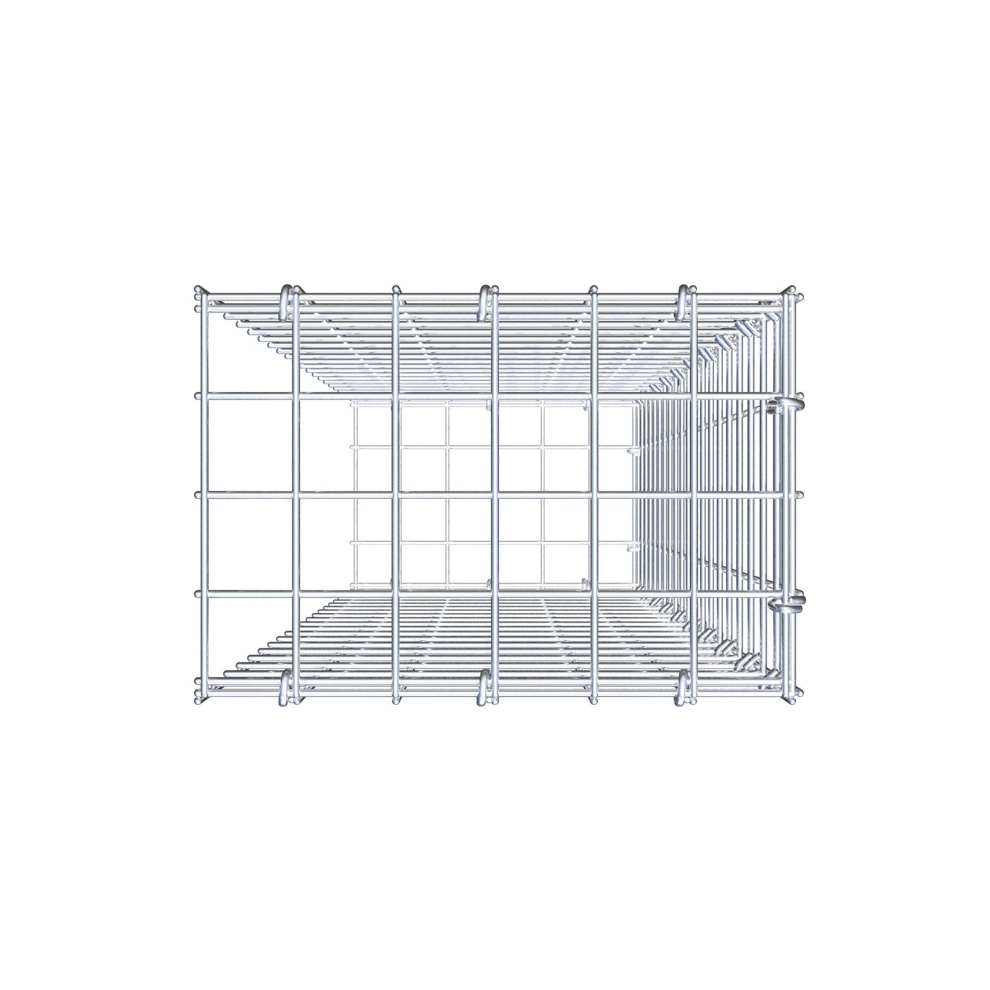 Anbaugabione Typ 2 100 cm x 30 cm x 20 cm (L x H x T), Maschenweite 5 cm x 5 cm, C-Ring