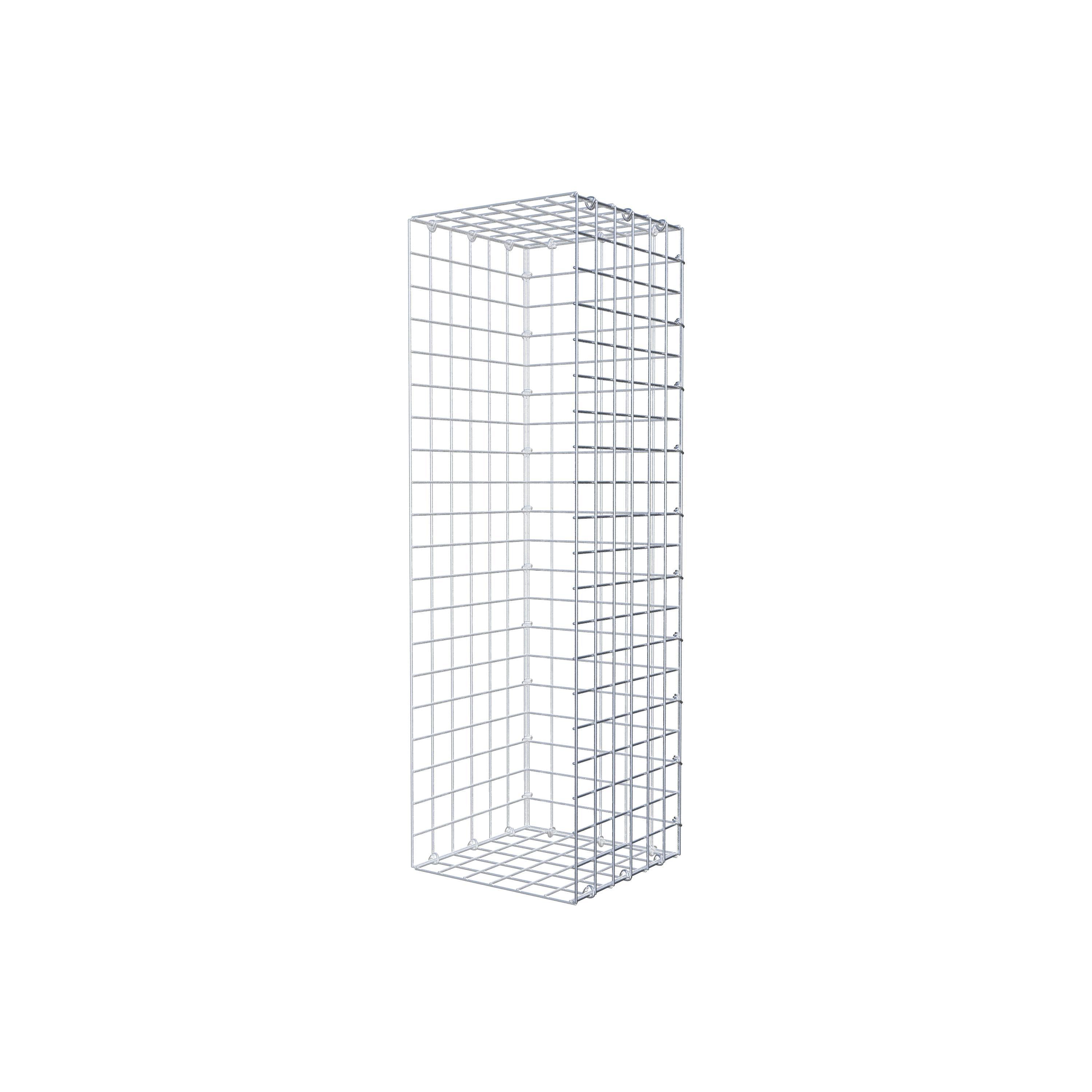 Monteret gabion type 2 100 cm x 30 cm x 30 cm (L x H x D), maskestørrelse 5 cm x 5 cm, C-ring