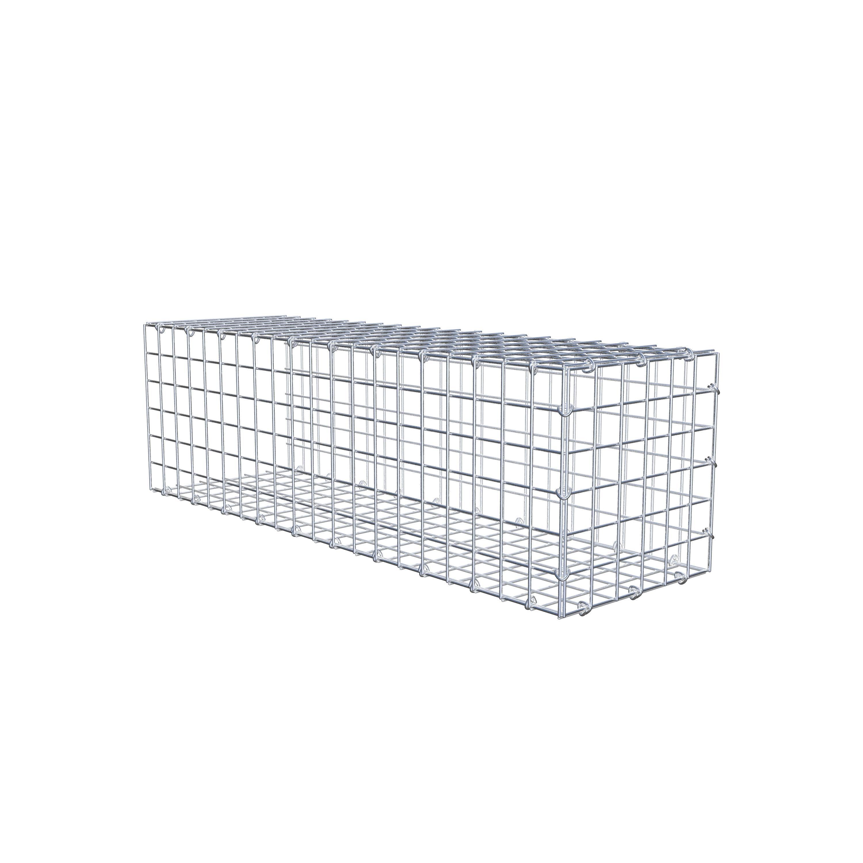 Monteret gabion type 2 100 cm x 30 cm x 30 cm (L x H x D), maskestørrelse 5 cm x 5 cm, C-ring