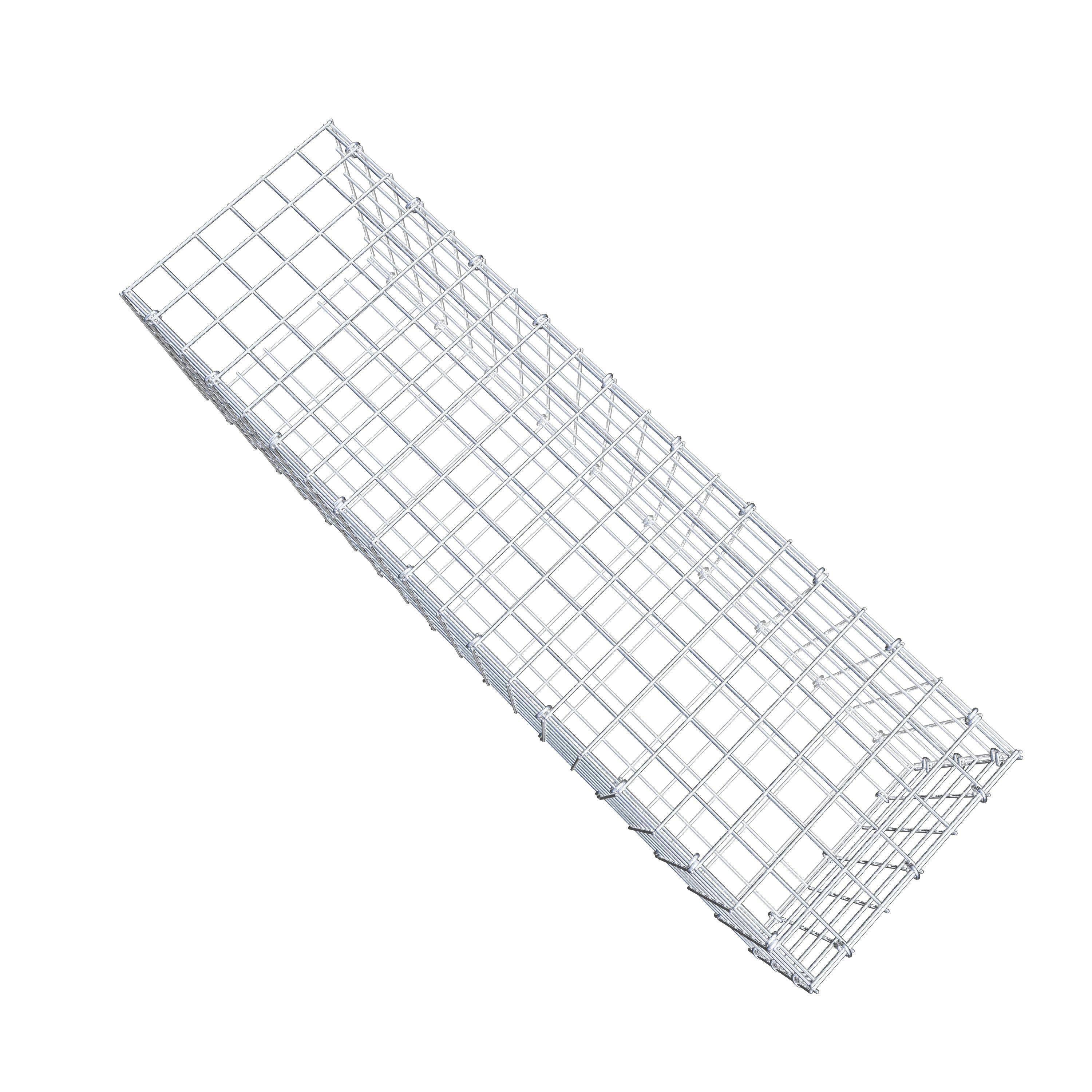 Monteret gabion type 2 100 cm x 30 cm x 30 cm (L x H x D), maskestørrelse 5 cm x 5 cm, C-ring