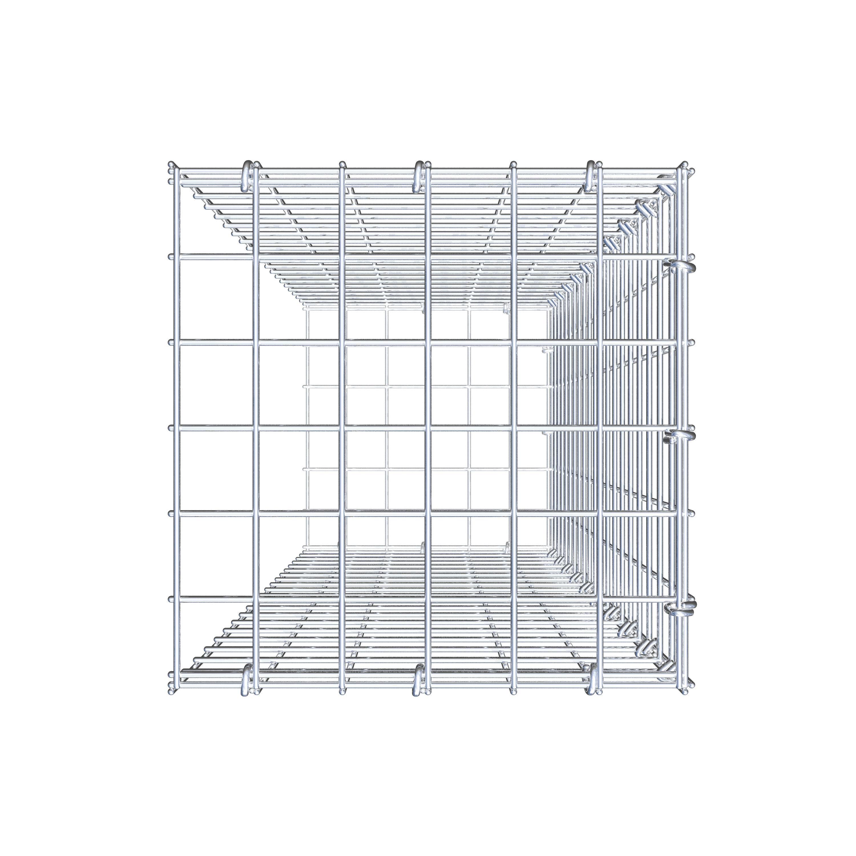 Extra gabion typ 2 100 cm x 30 cm x 30 cm (L x H x D), maskstorlek 5 cm x 5 cm, C-ring