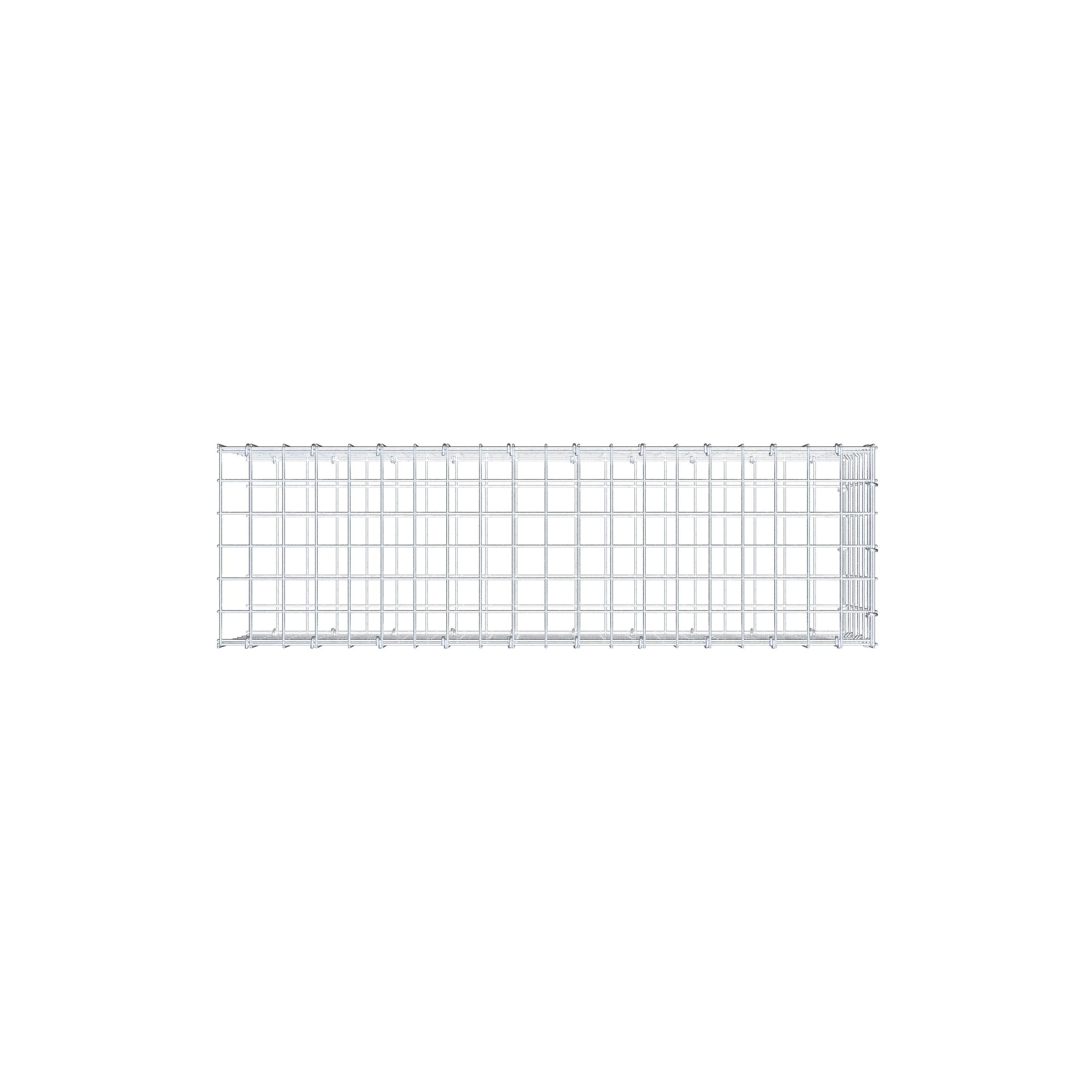 Mounted gabion type 2 100 cm x 30 cm x 30 cm (L x H x D), mesh size 5 cm x 5 cm, C-ring