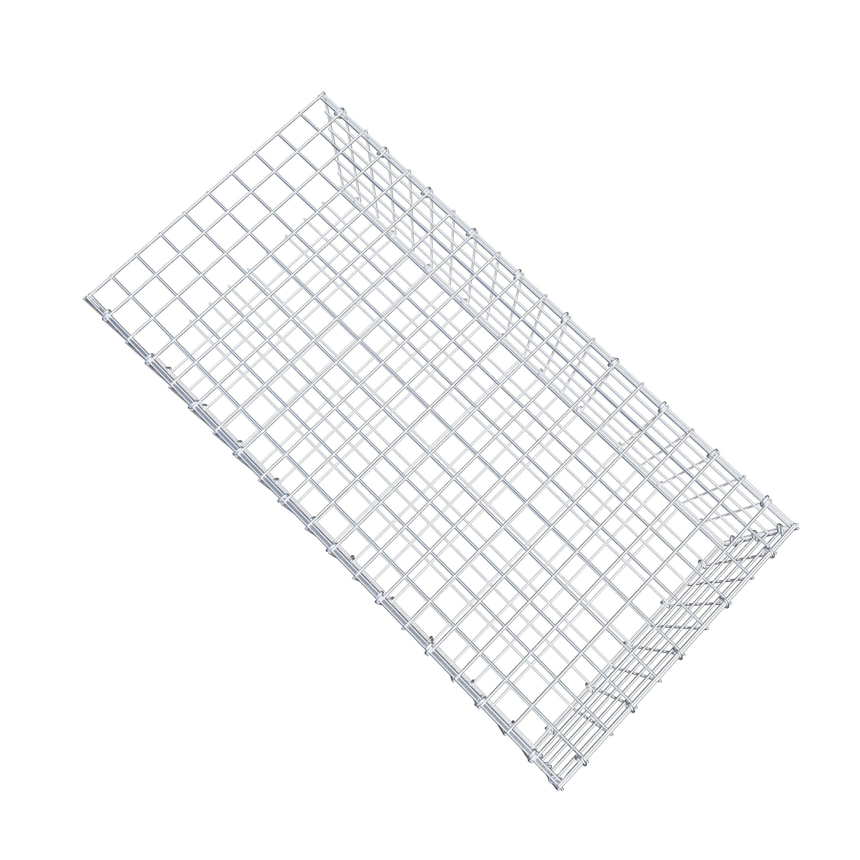 Mounted gabion type 2 100 cm x 30 cm x 50 cm (L x H x D), mesh size 5 cm x 5 cm, C-ring