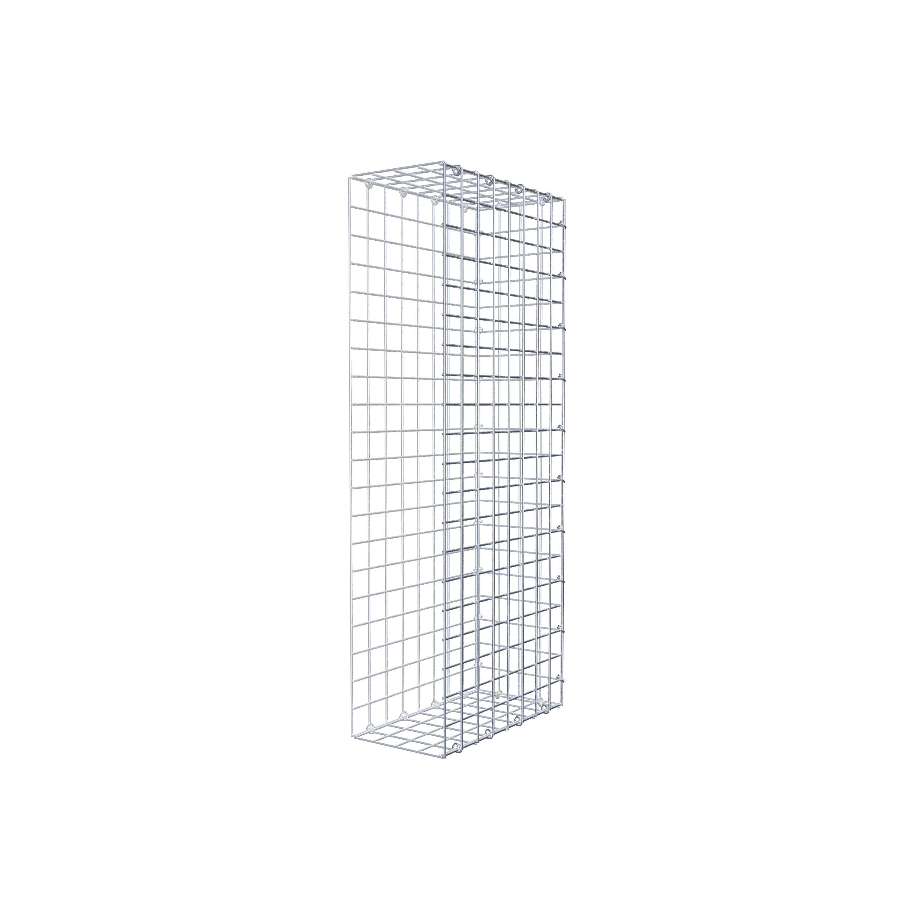 Monteret gabion type 2 100 cm x 40 cm x 20 cm (L x H x D), maskestørrelse 5 cm x 5 cm, C-ring