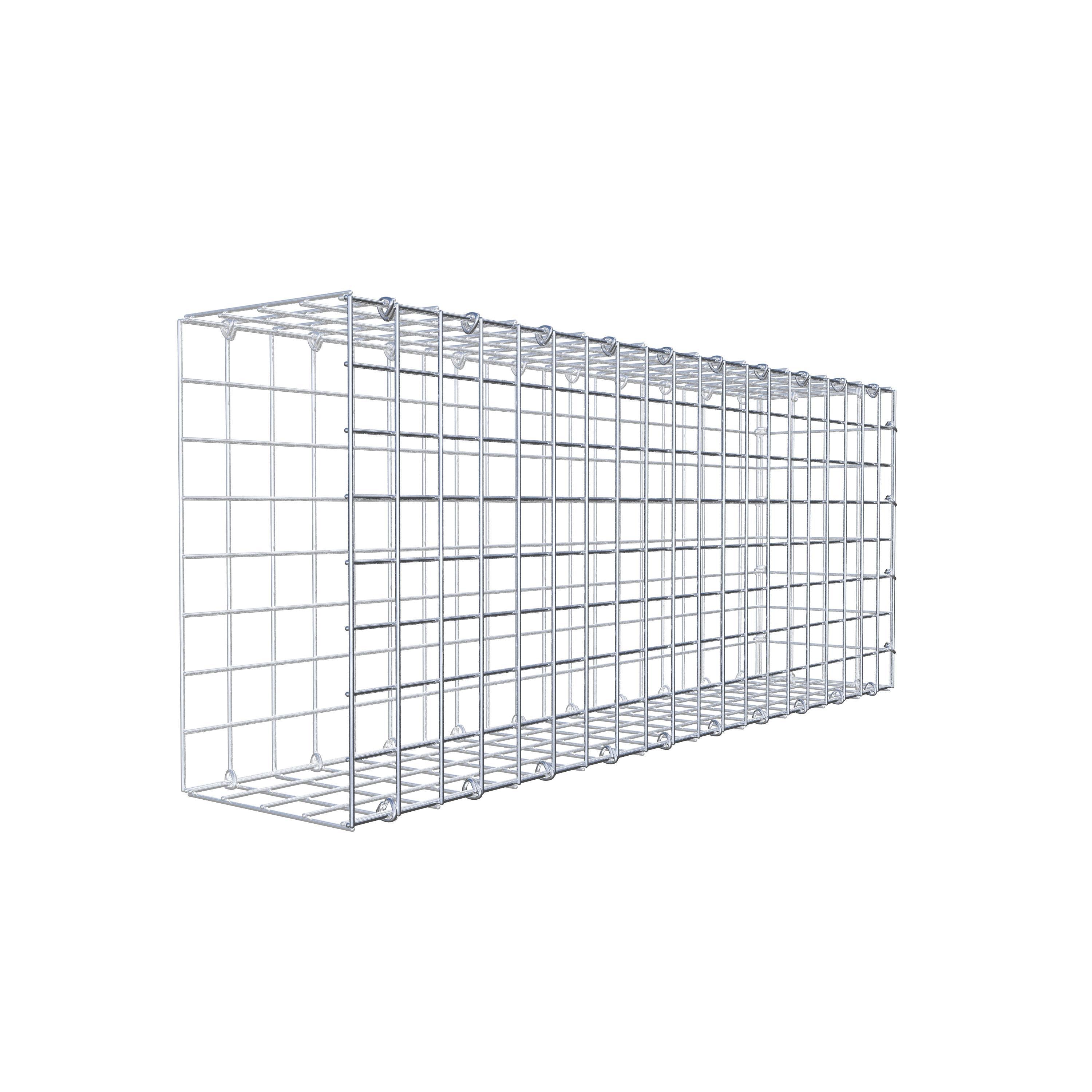 Mounted gabion type 2 100 cm x 40 cm x 20 cm (L x H x D), mesh size 5 cm x 5 cm, C-ring