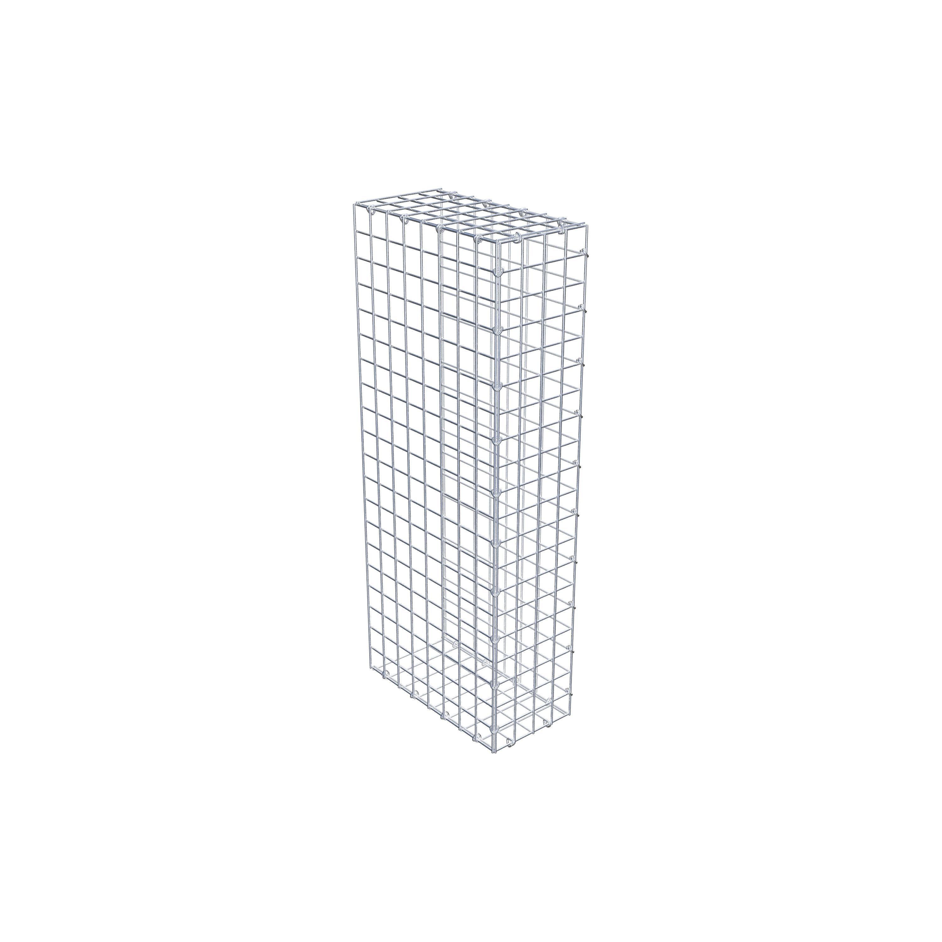 Mounted gabion type 2 100 cm x 40 cm x 20 cm (L x H x D), mesh size 5 cm x 5 cm, C-ring