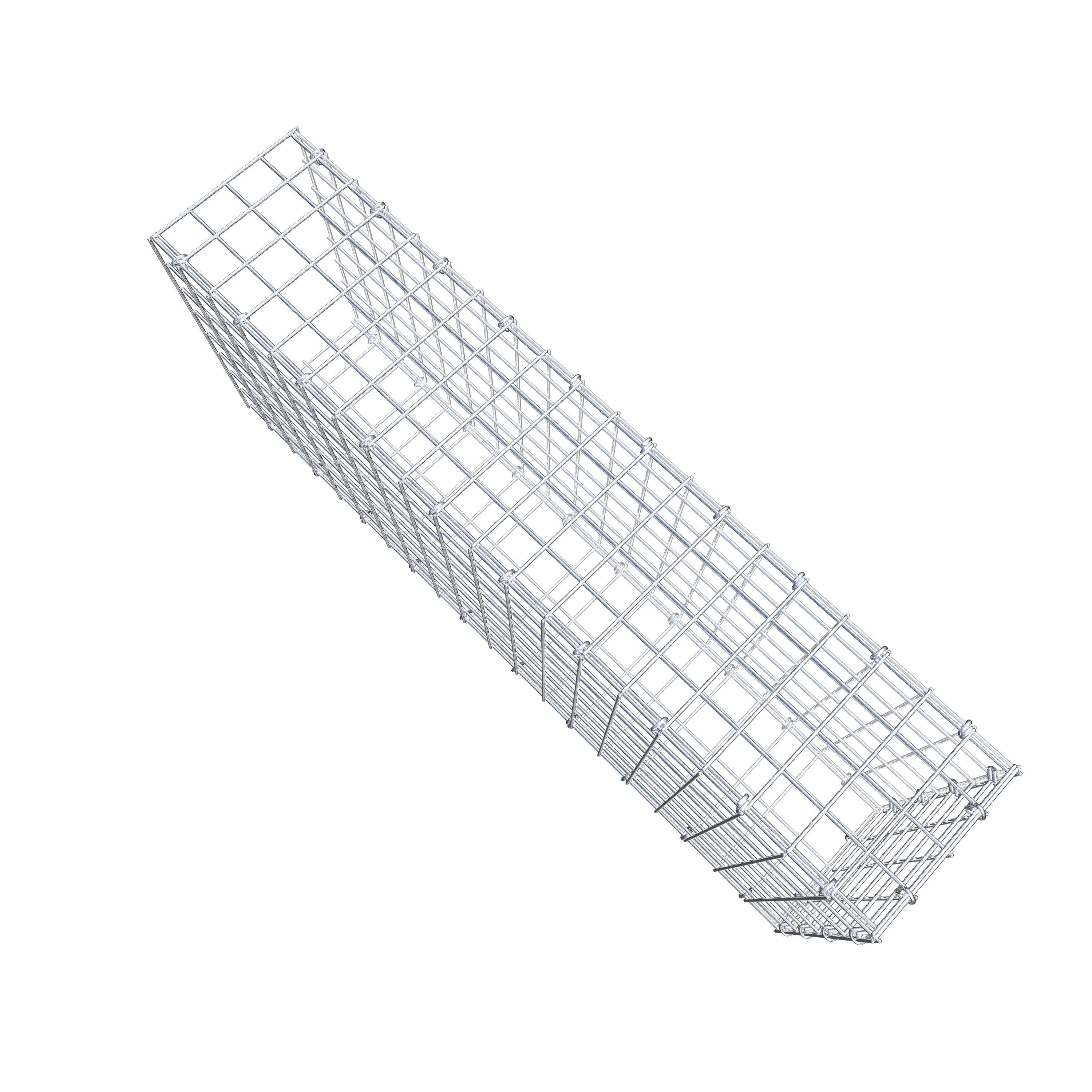 Mounted gabion type 2 100 cm x 40 cm x 20 cm (L x H x D), mesh size 5 cm x 5 cm, C-ring