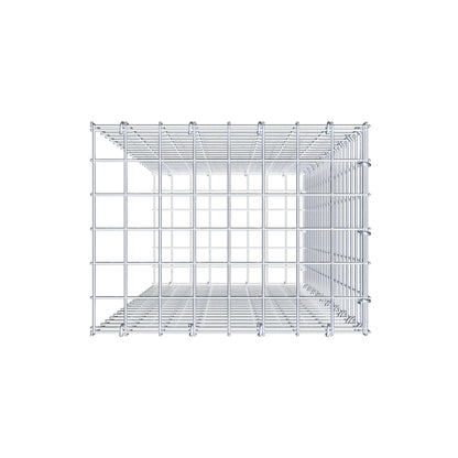 Mounted gabion type 2 100 cm x 40 cm x 30 cm (L x H x D), mesh size 5 cm x 5 cm, C-ring