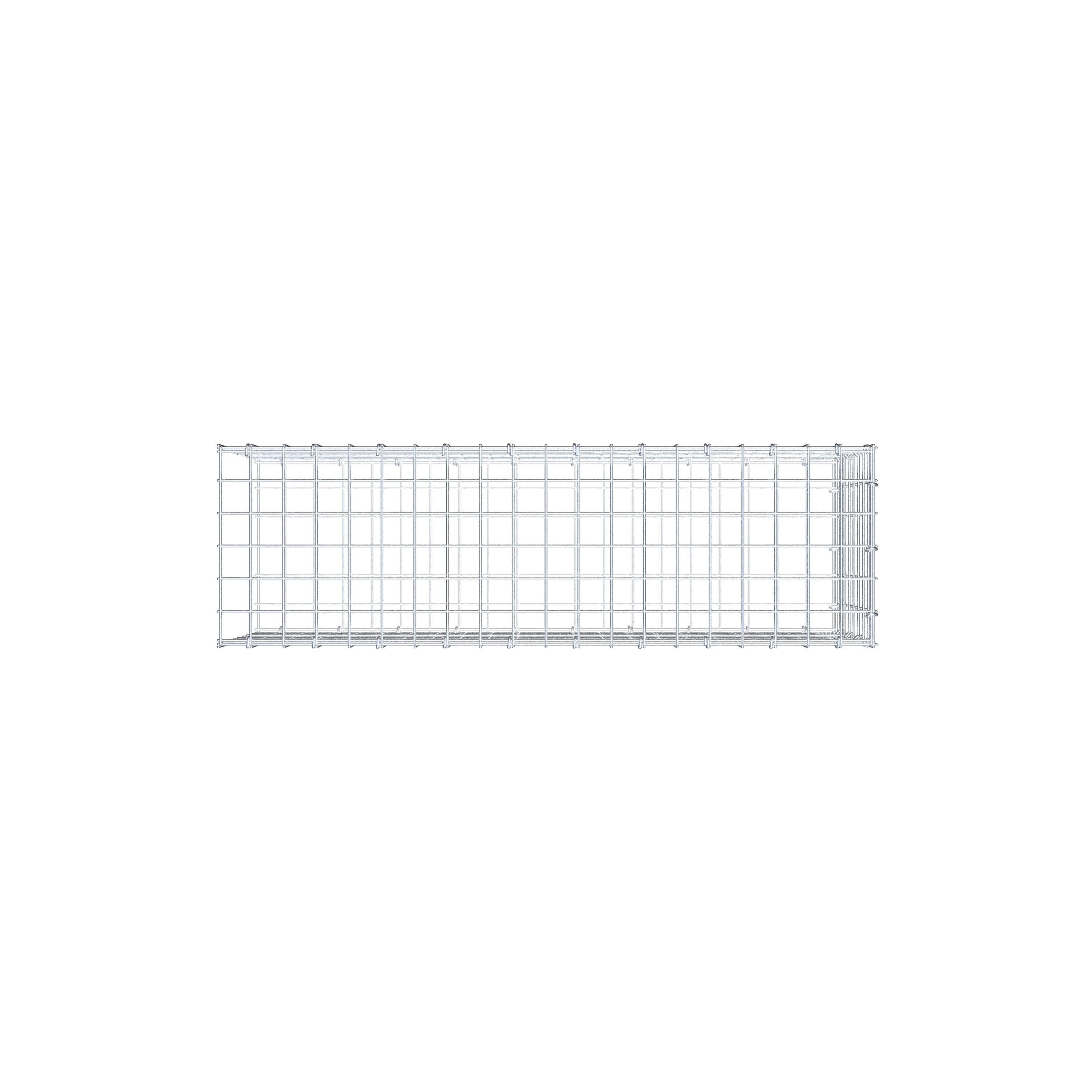 Mounted gabion type 2 100 cm x 40 cm x 30 cm (L x H x D), mesh size 5 cm x 5 cm, C-ring