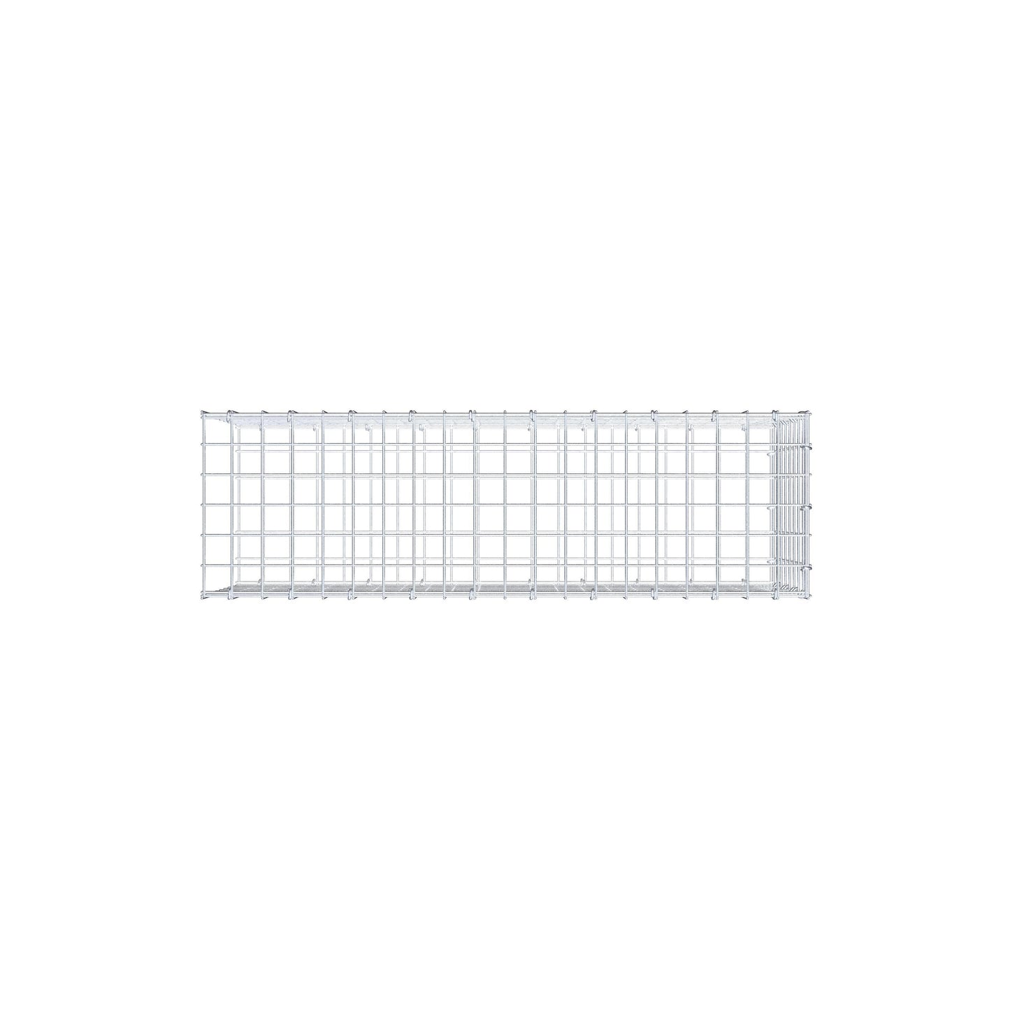 Mounted gabion type 2 100 cm x 40 cm x 30 cm (L x H x D), mesh size 5 cm x 5 cm, C-ring