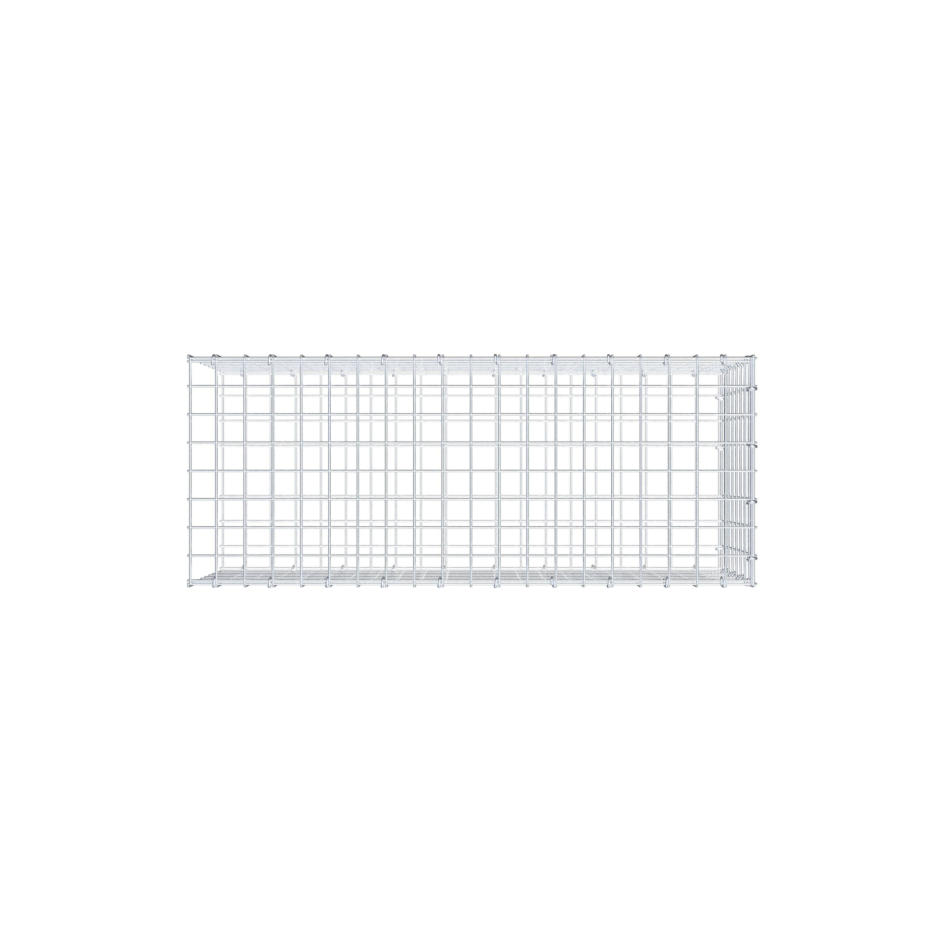 Mounted gabion type 2 100 cm x 40 cm x 40 cm (L x H x D), mesh size 5 cm x 5 cm, C-ring