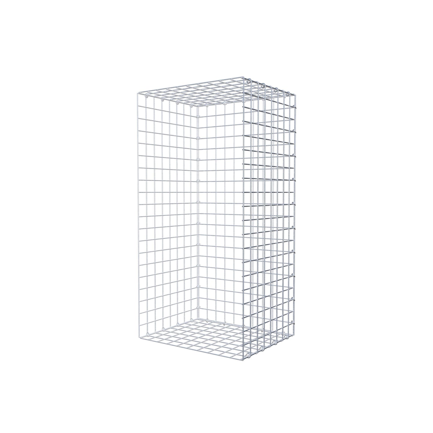 Mounted gabion type 2 100 cm x 40 cm x 50 cm (L x H x D), mesh size 5 cm x 5 cm, C-ring