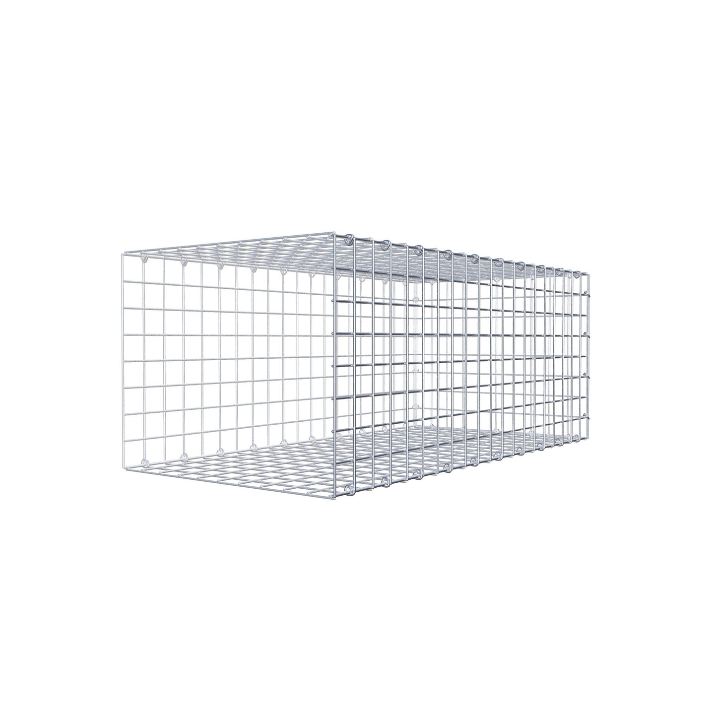 Mounted gabion type 2 100 cm x 40 cm x 50 cm (L x H x D), mesh size 5 cm x 5 cm, C-ring