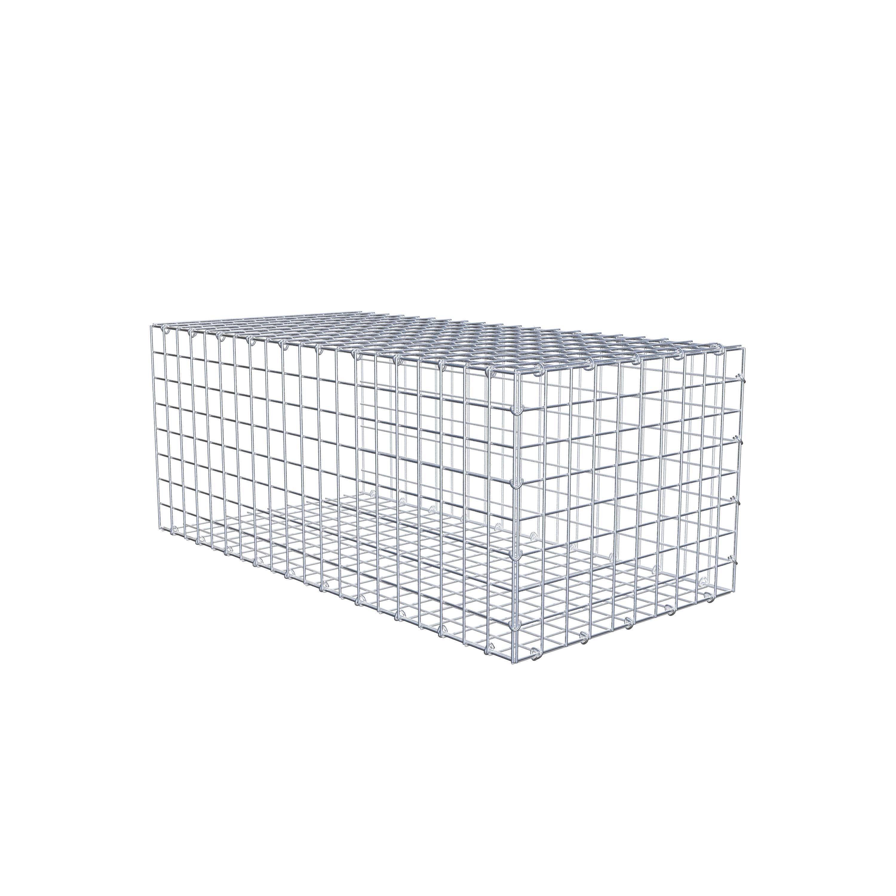 Mounted gabion type 2 100 cm x 40 cm x 50 cm (L x H x D), mesh size 5 cm x 5 cm, C-ring