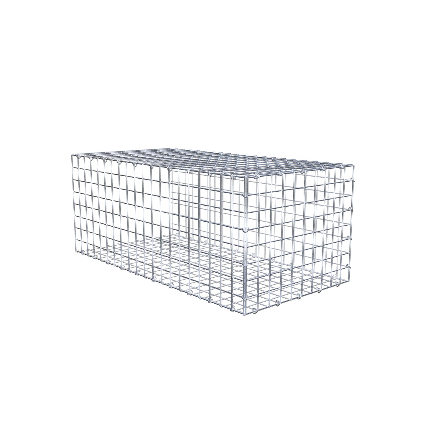 Mounted gabion type 2 100 cm x 40 cm x 50 cm (L x H x D), mesh size 5 cm x 5 cm, C-ring
