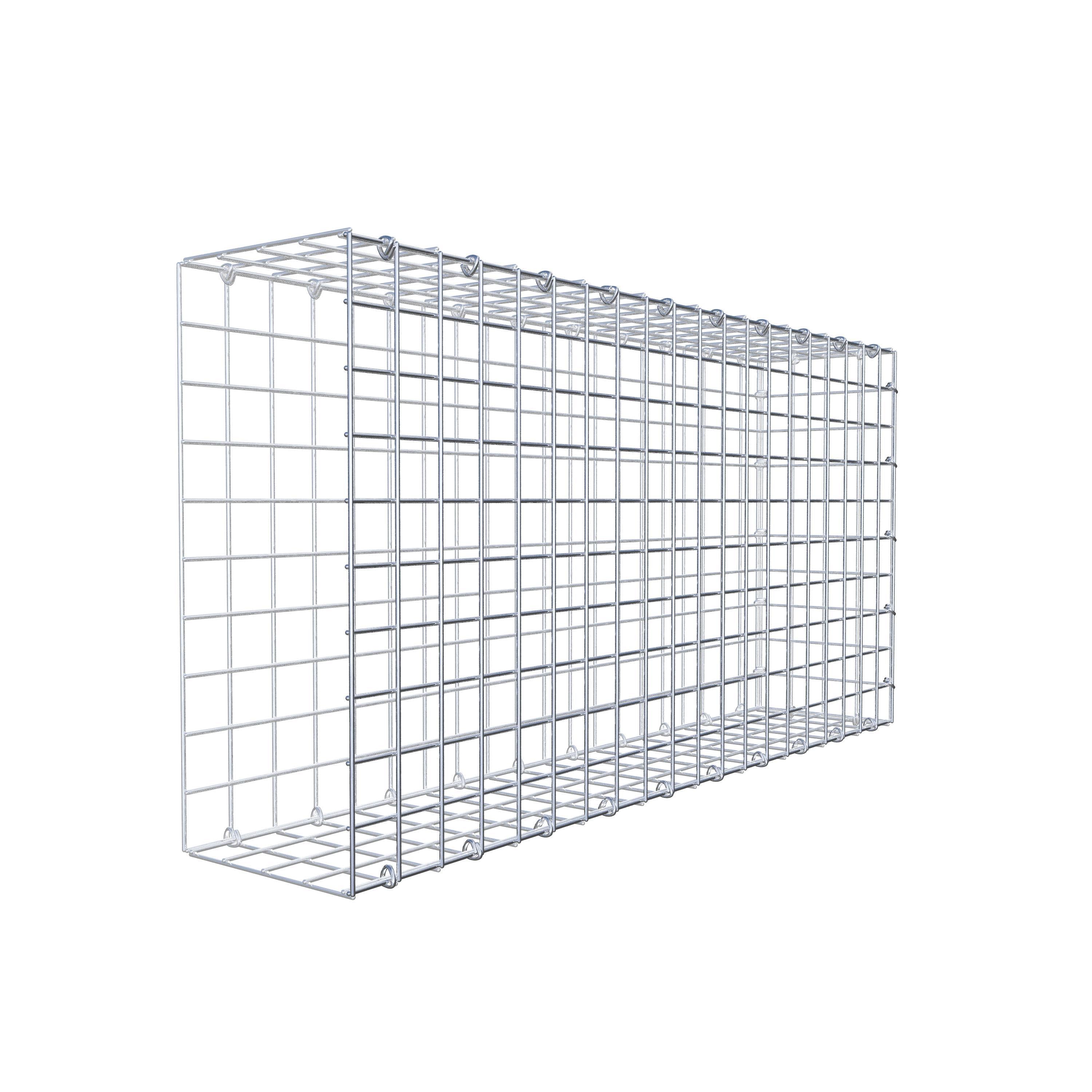 Mounted gabion type 2 100 cm x 50 cm x 20 cm (L x H x D), mesh size 5 cm x 5 cm, C-ring