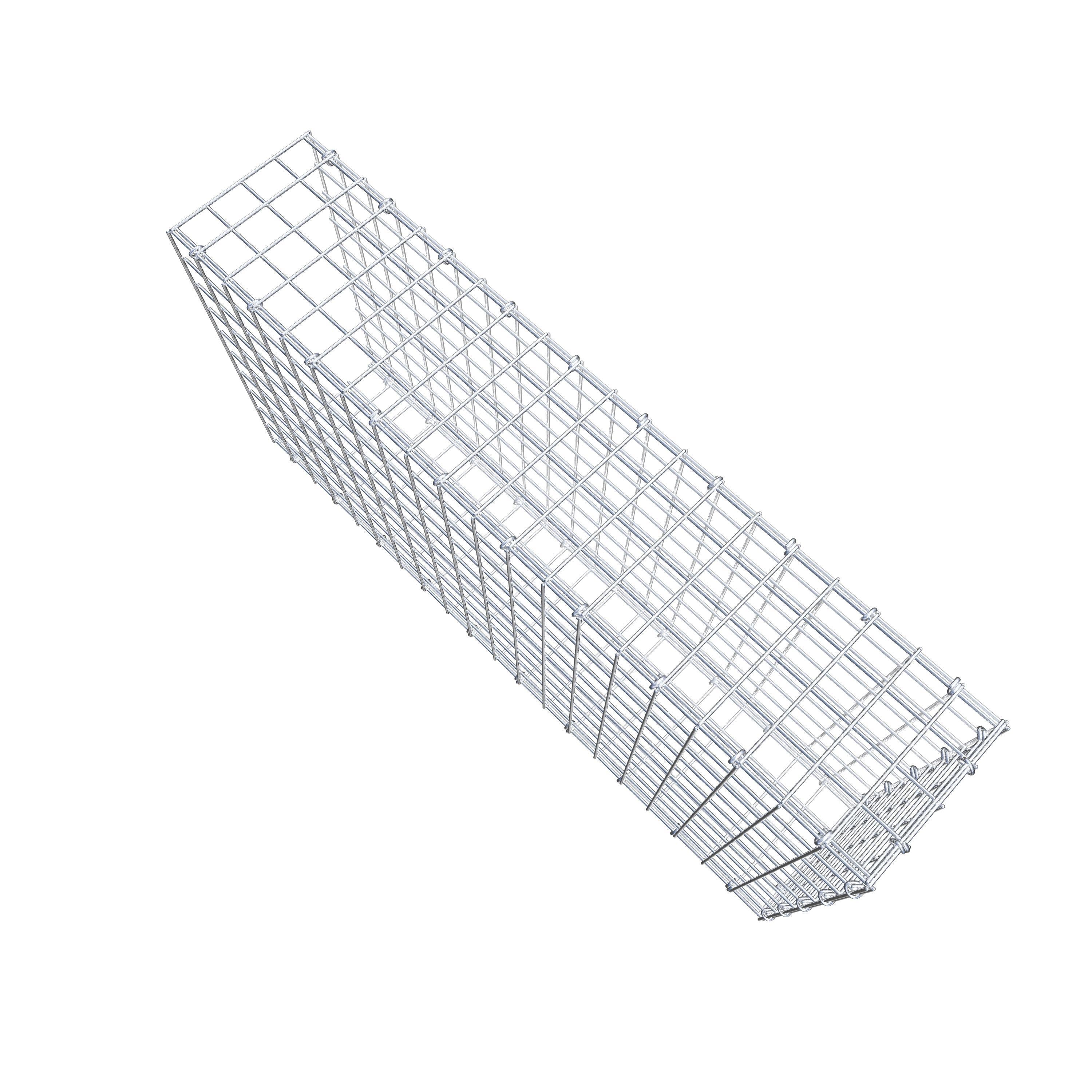 Mounted gabion type 2 100 cm x 50 cm x 20 cm (L x H x D), mesh size 5 cm x 5 cm, C-ring