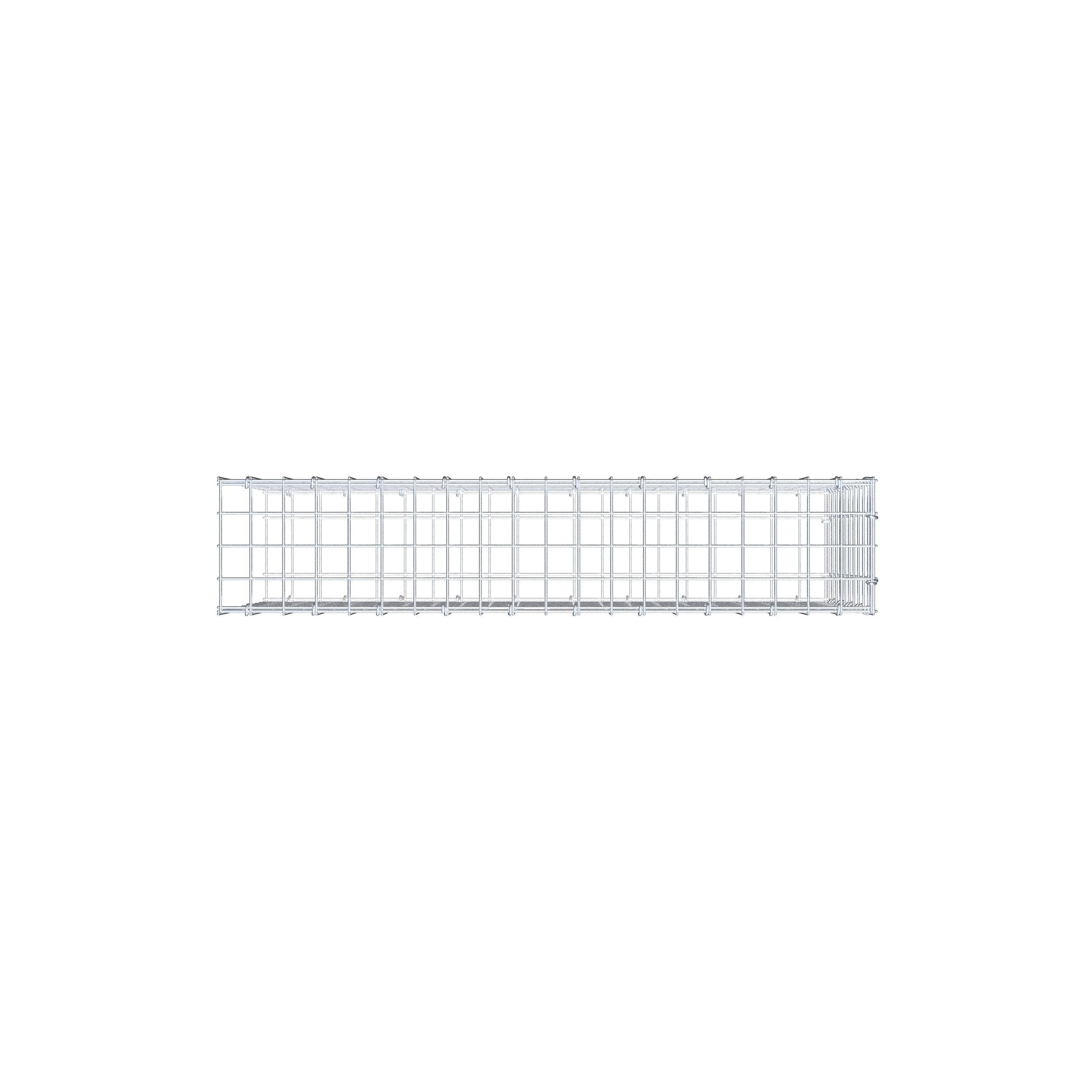 Mounted gabion type 2 100 cm x 50 cm x 20 cm (L x H x D), mesh size 5 cm x 5 cm, C-ring