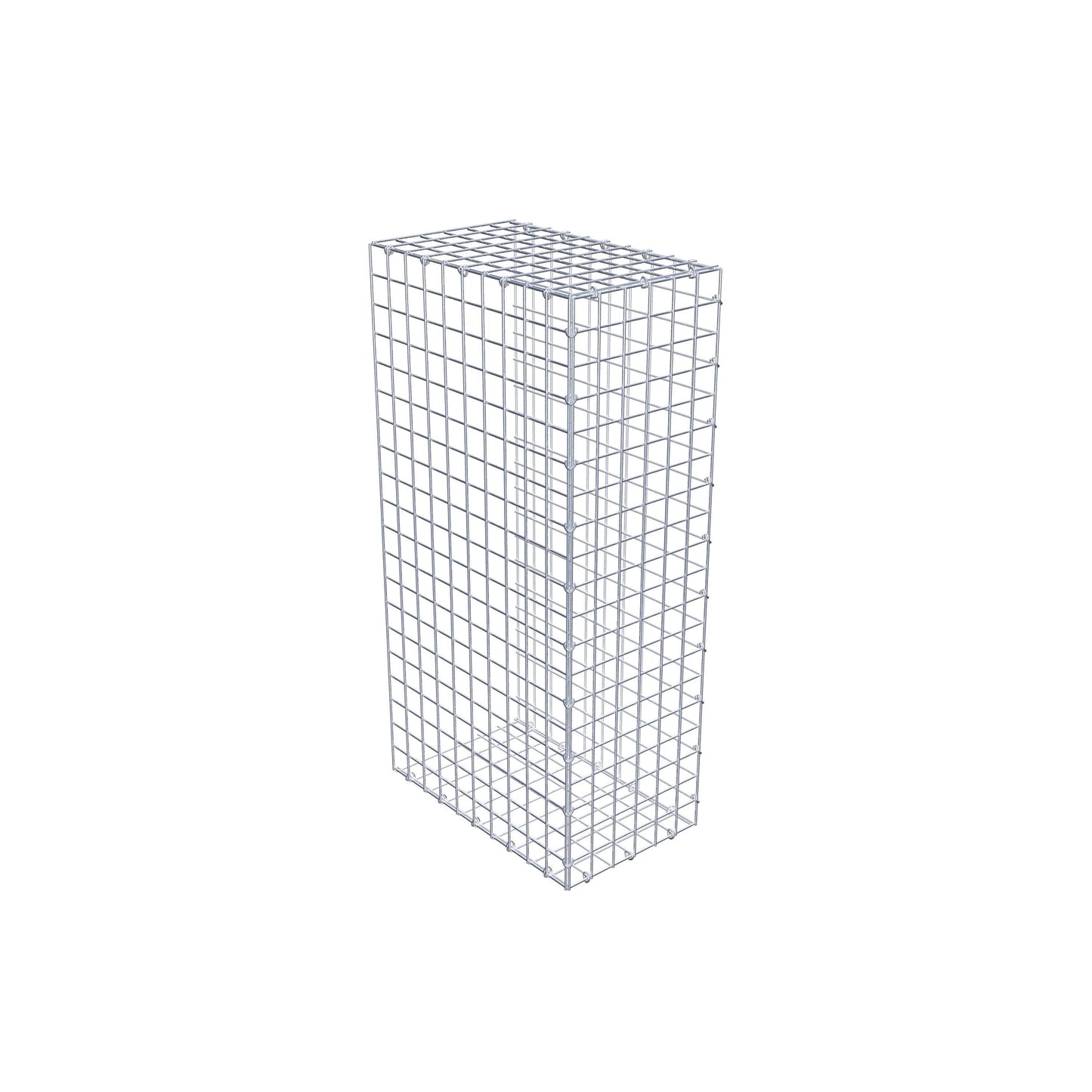 Monteret gabion type 2 100 cm x 50 cm x 30 cm (L x H x D), maskestørrelse 5 cm x 5 cm, C-ring