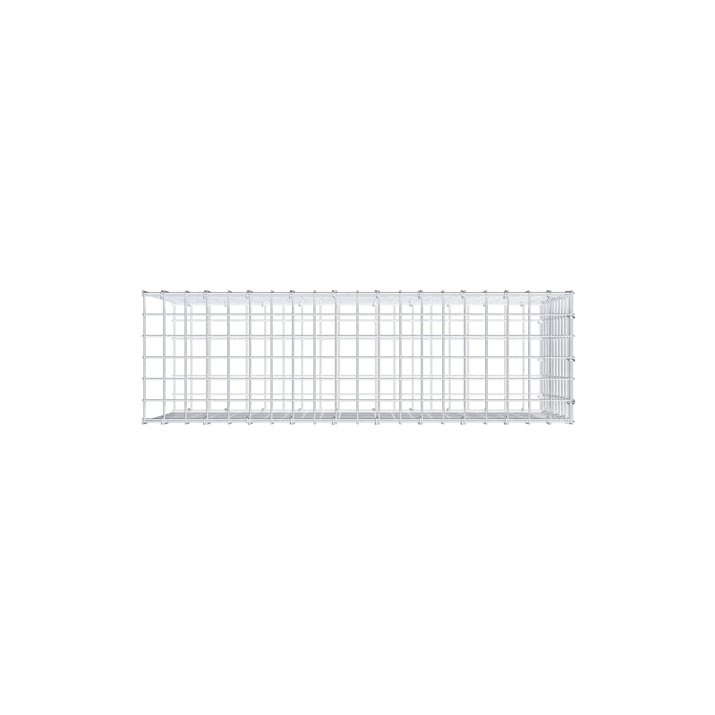 Monteret gabion type 2 100 cm x 50 cm x 30 cm (L x H x D), maskestørrelse 5 cm x 5 cm, C-ring