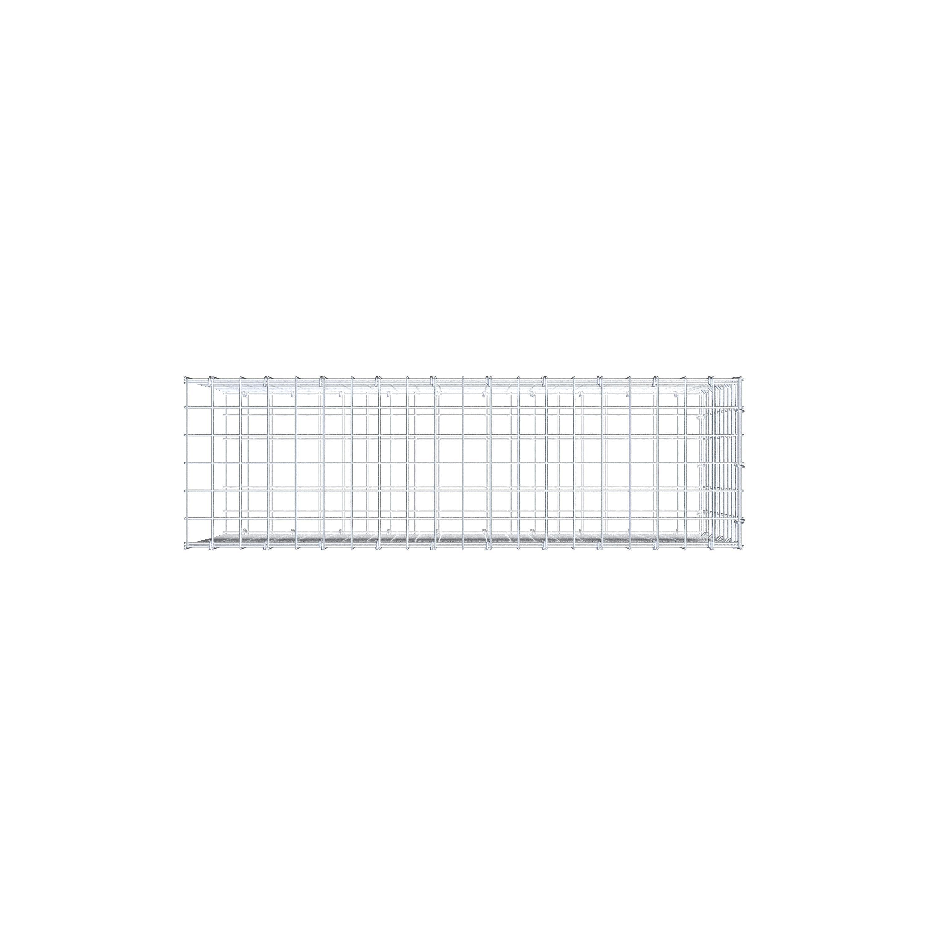 Mounted gabion type 2 100 cm x 50 cm x 30 cm (L x H x D), mesh size 5 cm x 5 cm, C-ring