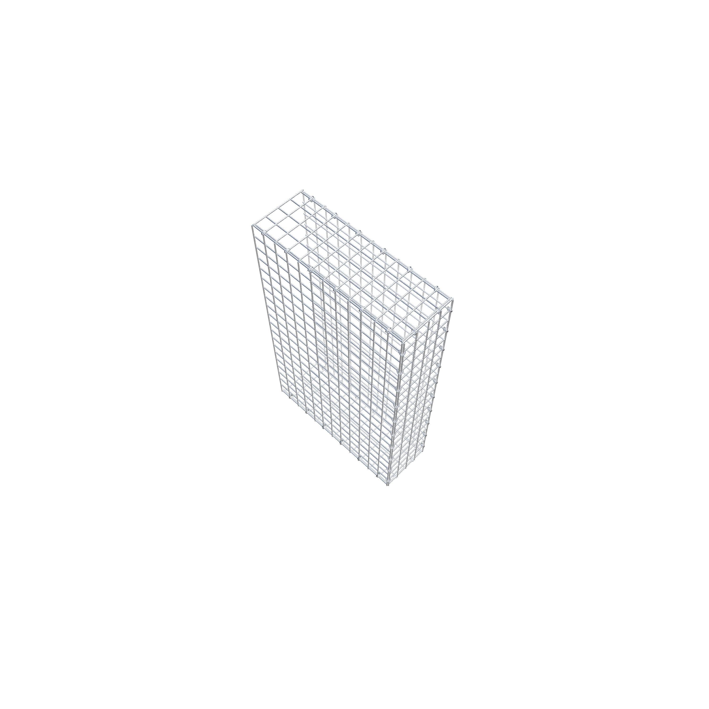 Mounted gabion type 2 100 cm x 60 cm x 20 cm (L x H x D), mesh size 5 cm x 5 cm, C-ring