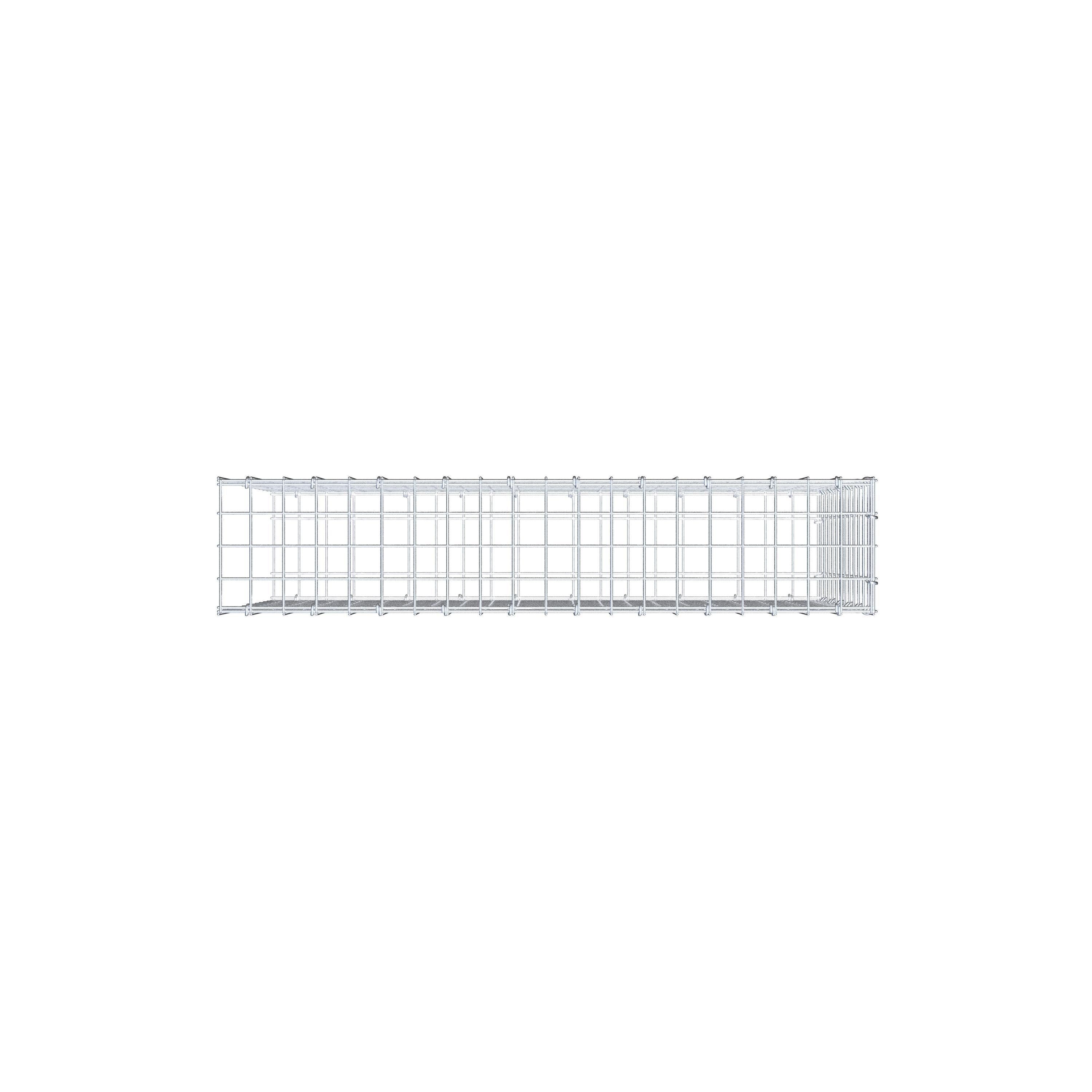 Mounted gabion type 2 100 cm x 60 cm x 20 cm (L x H x D), mesh size 5 cm x 5 cm, C-ring