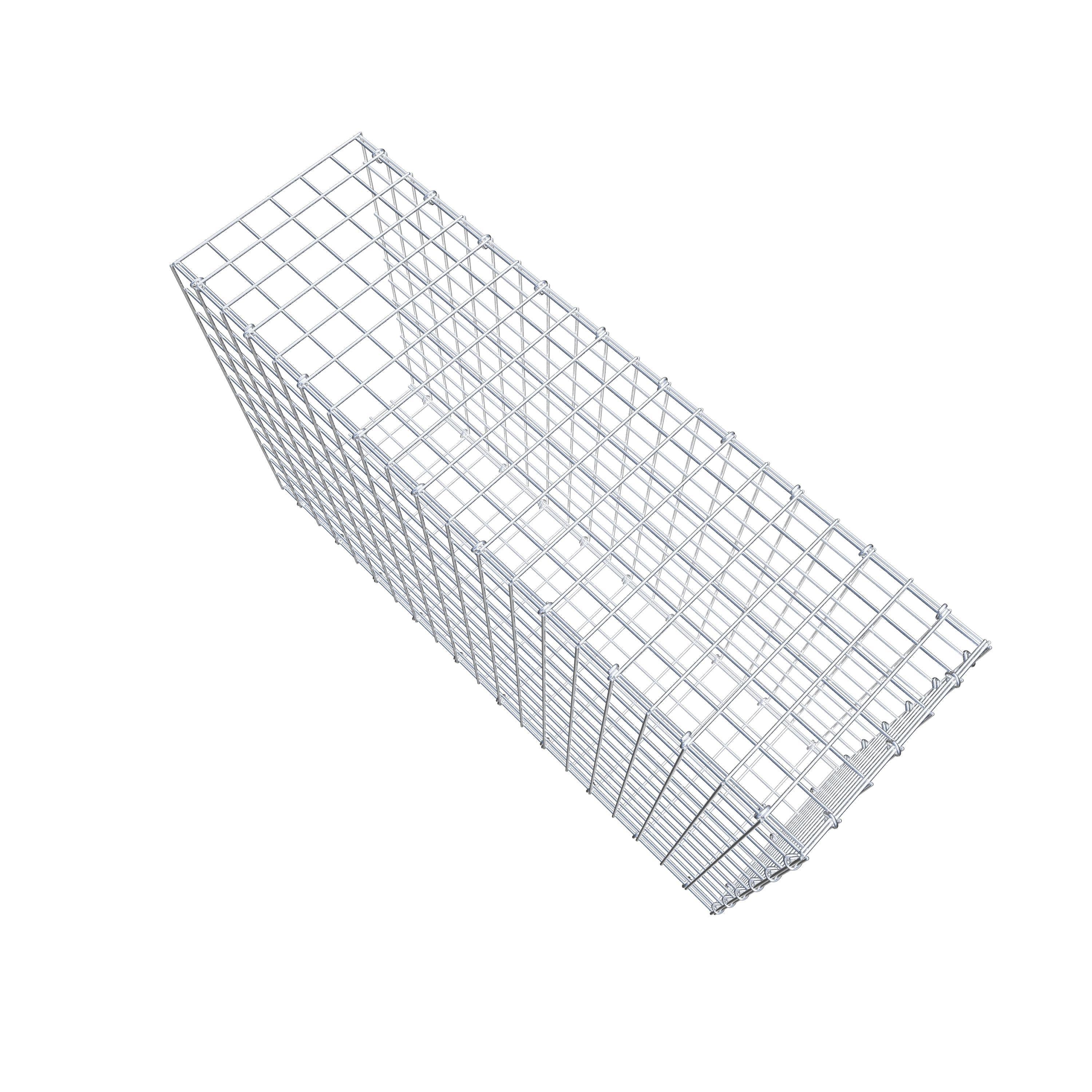 Mounted gabion type 2 100 cm x 60 cm x 30 cm (L x H x D), mesh size 5 cm x 5 cm, C-ring