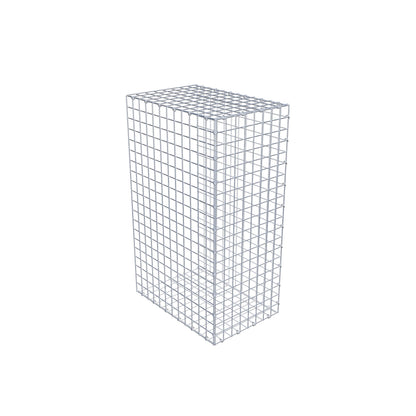 Typ 2 påbyggnadsgabion 100 cm x 60 cm x 40 cm (L x H x D), maskstorlek 5 cm x 5 cm, C-ring
