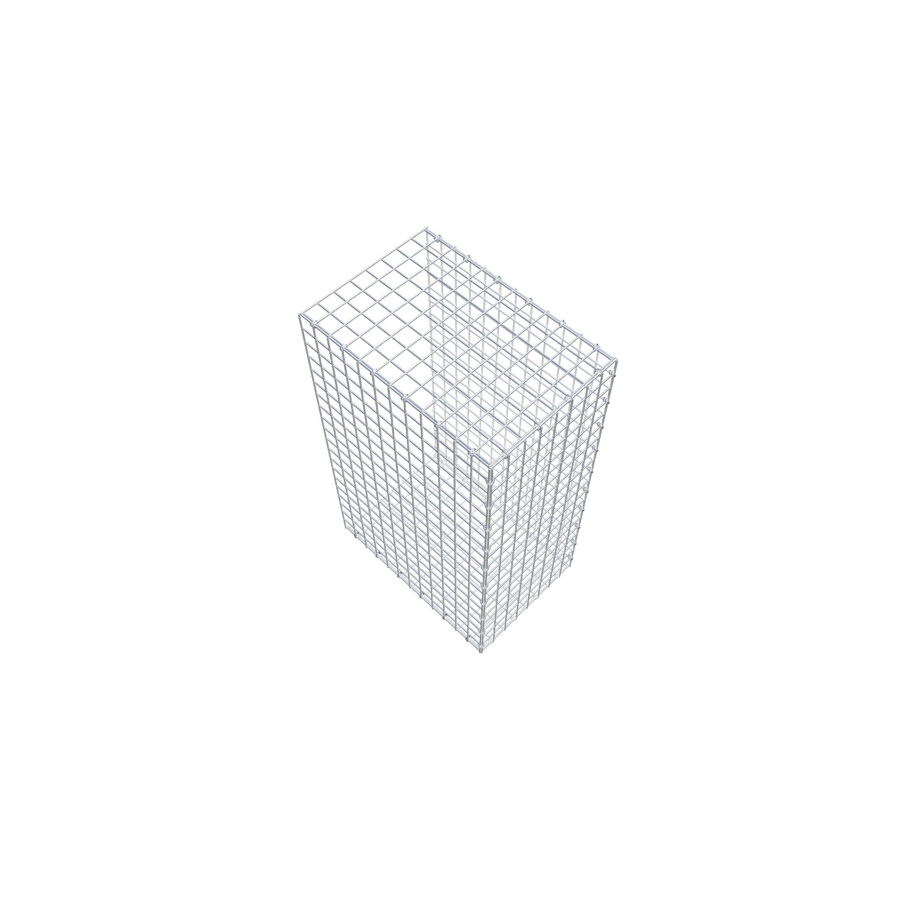 Mounted gabion type 2 100 cm x 60 cm x 40 cm (L x H x D), mesh size 5 cm x 5 cm, C-ring