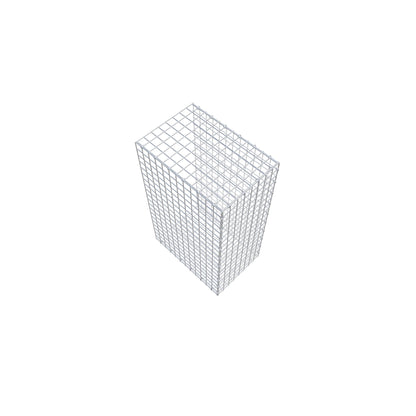 Typ 2 påbyggnadsgabion 100 cm x 60 cm x 40 cm (L x H x D), maskstorlek 5 cm x 5 cm, C-ring