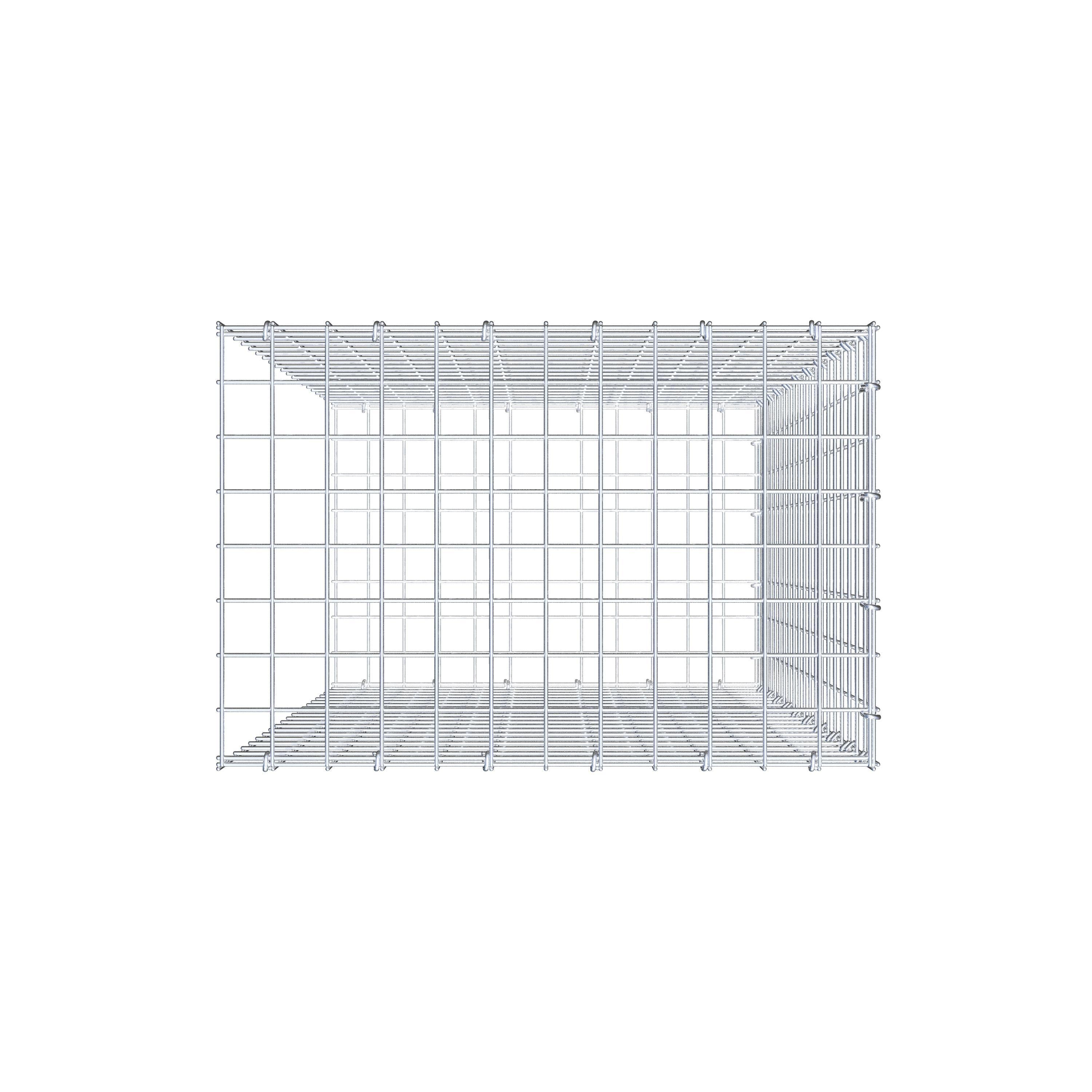 Mounted gabion type 2 100 cm x 60 cm x 40 cm (L x H x D), mesh size 5 cm x 5 cm, C-ring