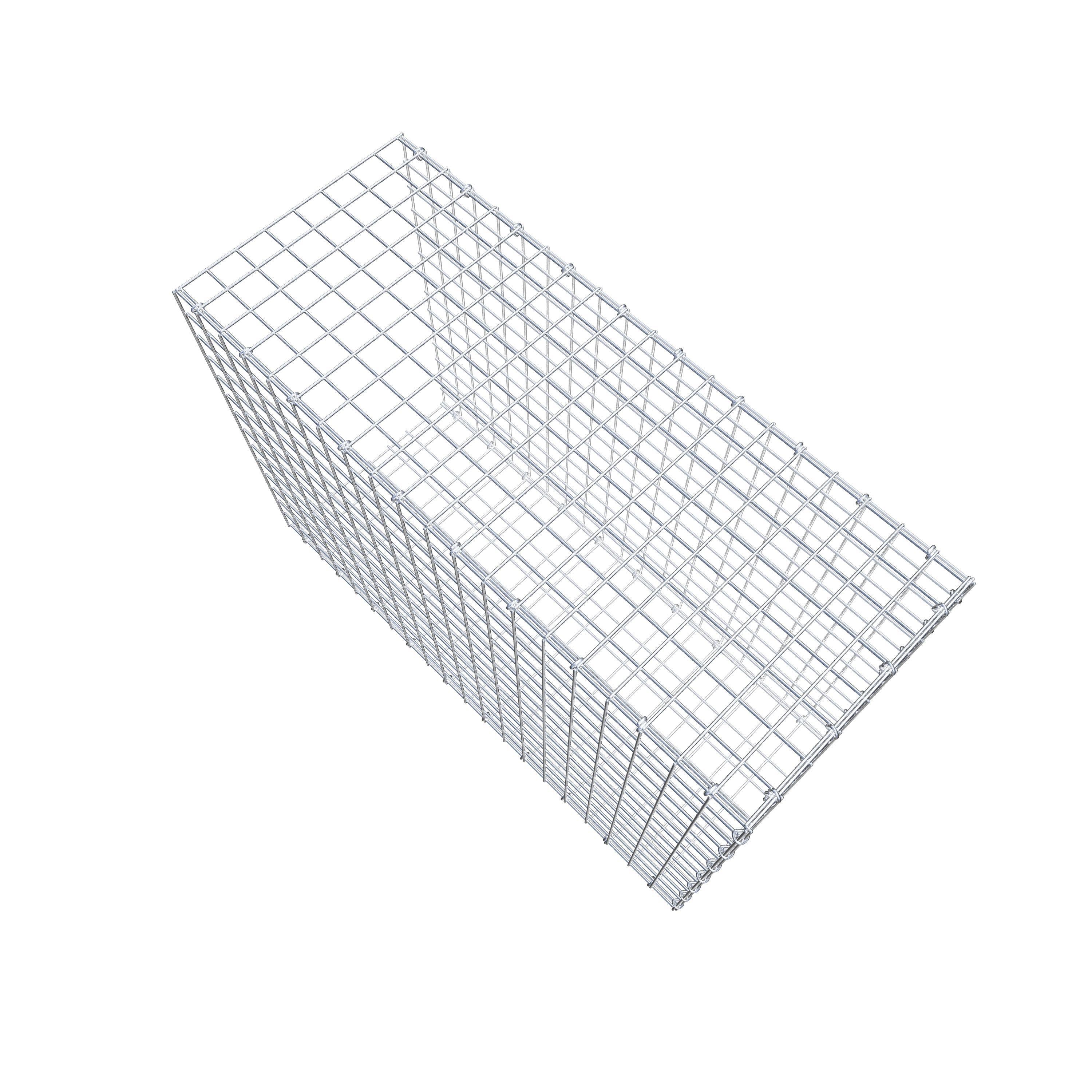 Mounted gabion type 2 100 cm x 70 cm x 40 cm (L x H x D), mesh size 5 cm x 5 cm, C-ring