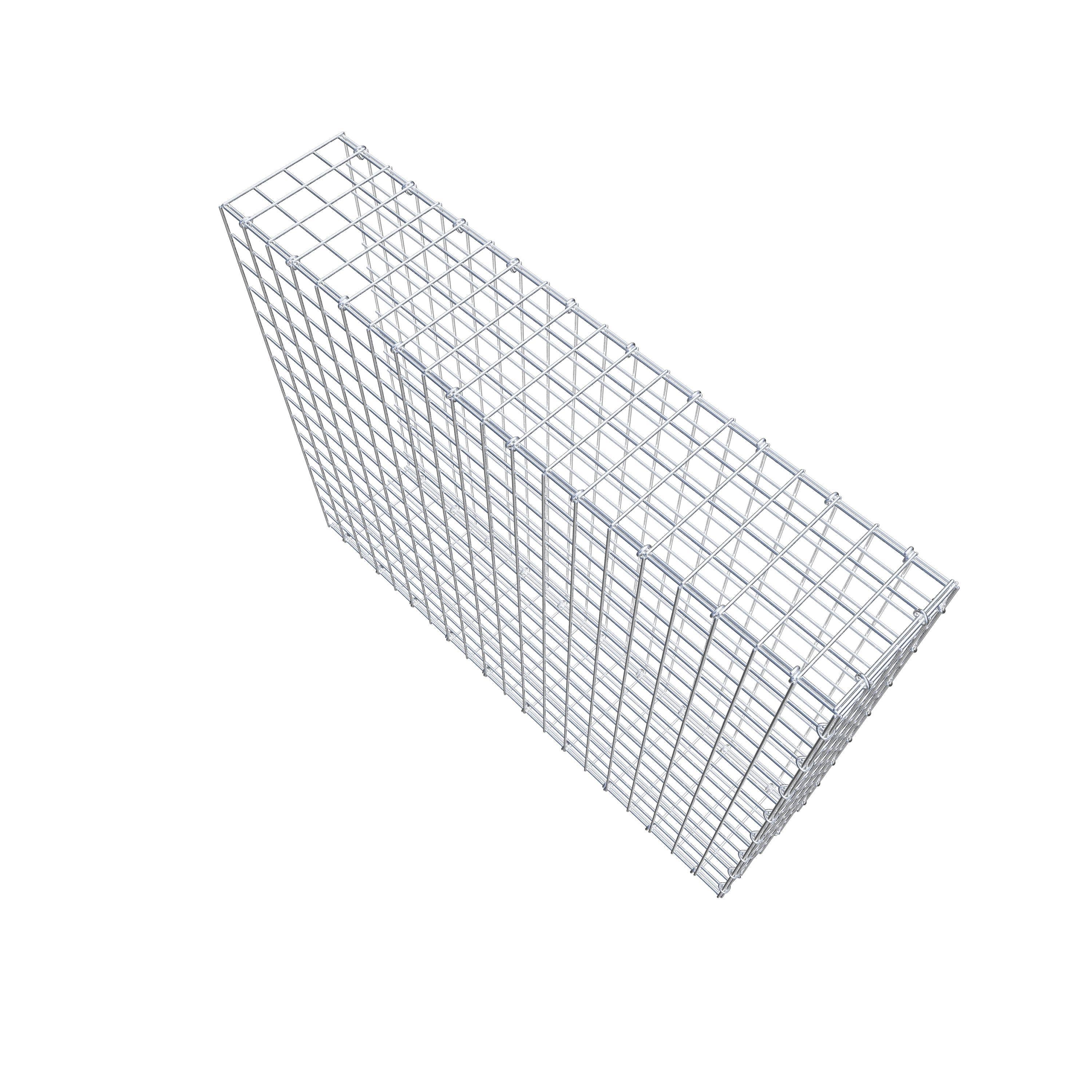 Mounted gabion type 2 100 cm x 80 cm x 20 cm (L x H x D), mesh size 5 cm x 5 cm, C-ring