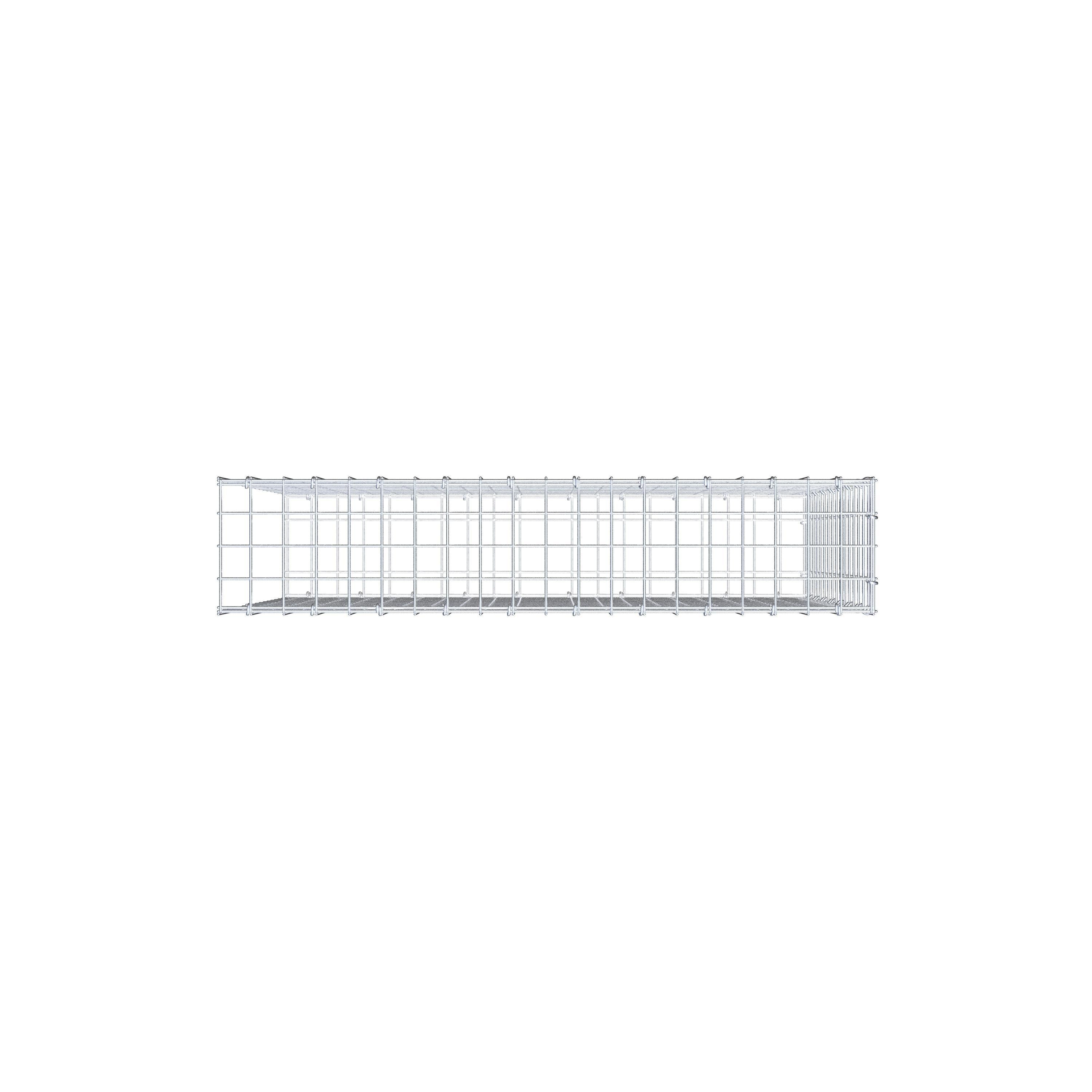 Mounted gabion type 2 100 cm x 80 cm x 20 cm (L x H x D), mesh size 5 cm x 5 cm, C-ring