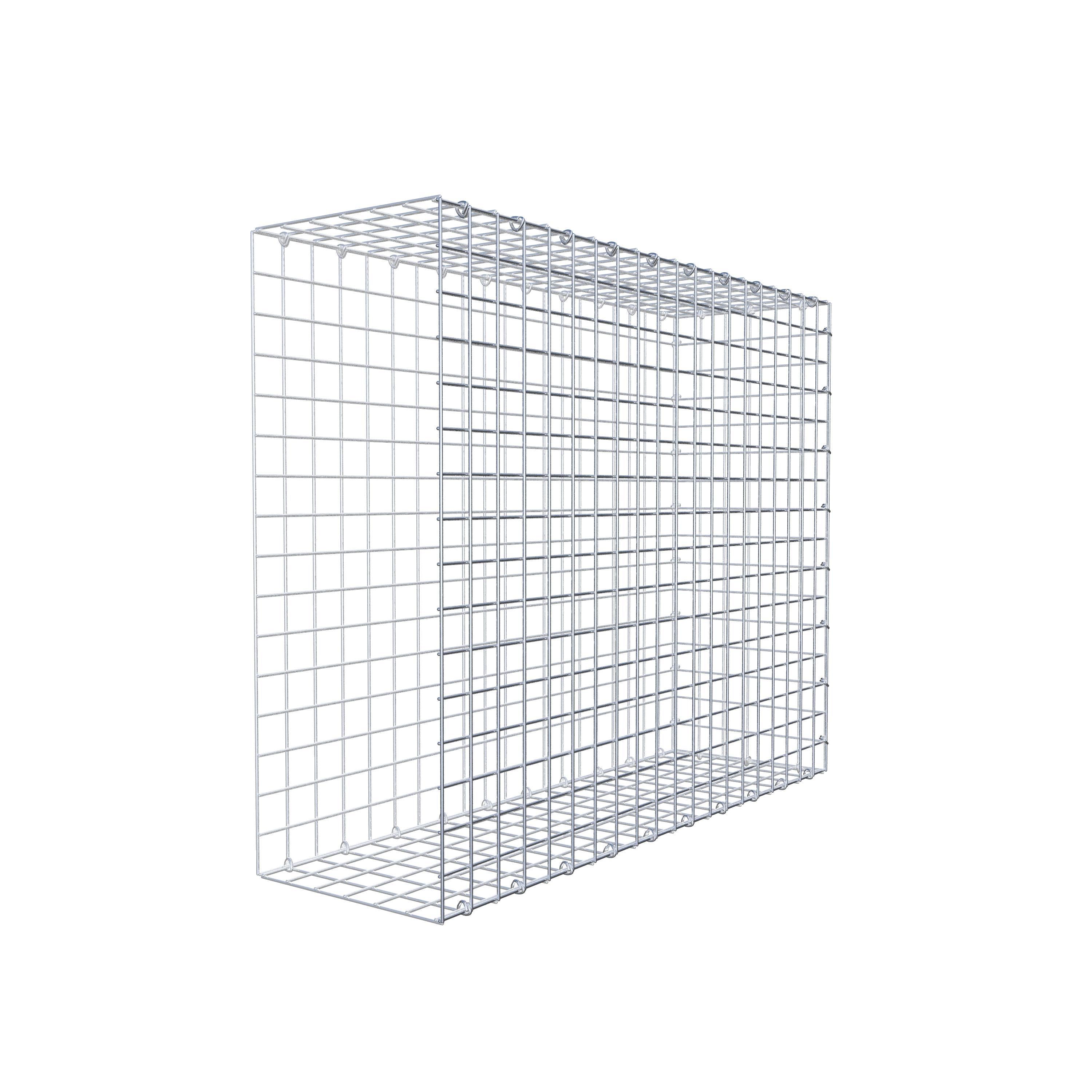 Typ 2 påbyggnadsgabion 100 cm x 80 cm x 30 cm (L x H x D), maskstorlek 5 cm x 5 cm, C-ring