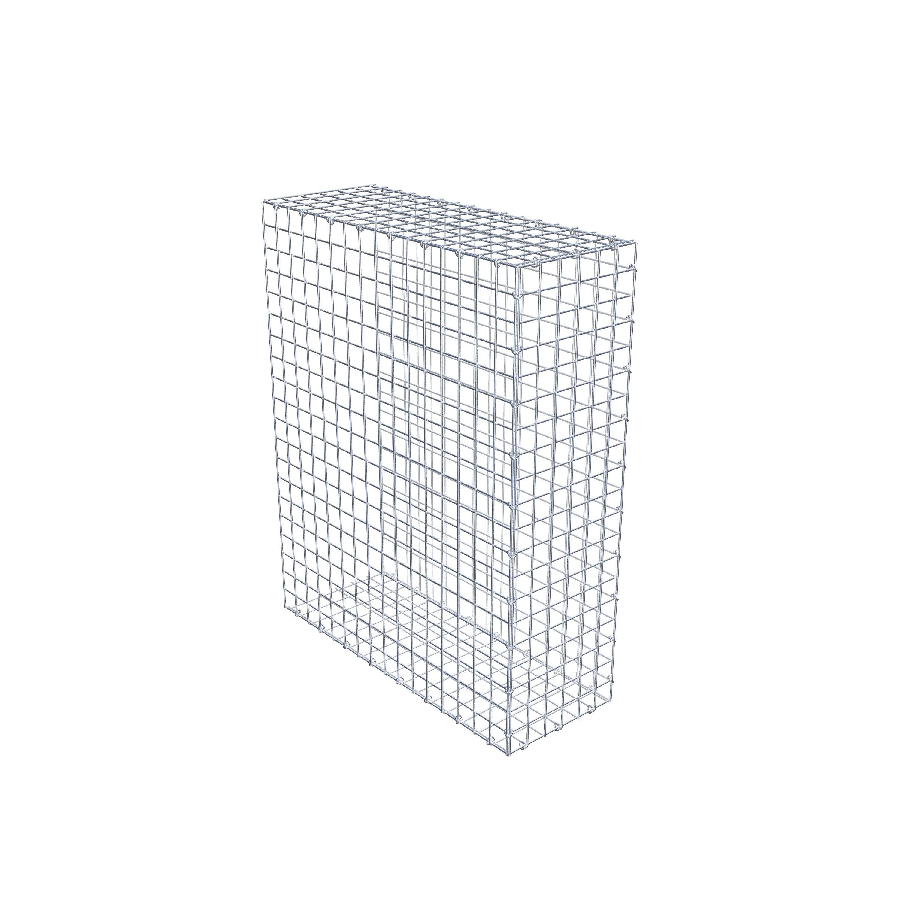 Typ 2 påbyggnadsgabion 100 cm x 80 cm x 30 cm (L x H x D), maskstorlek 5 cm x 5 cm, C-ring