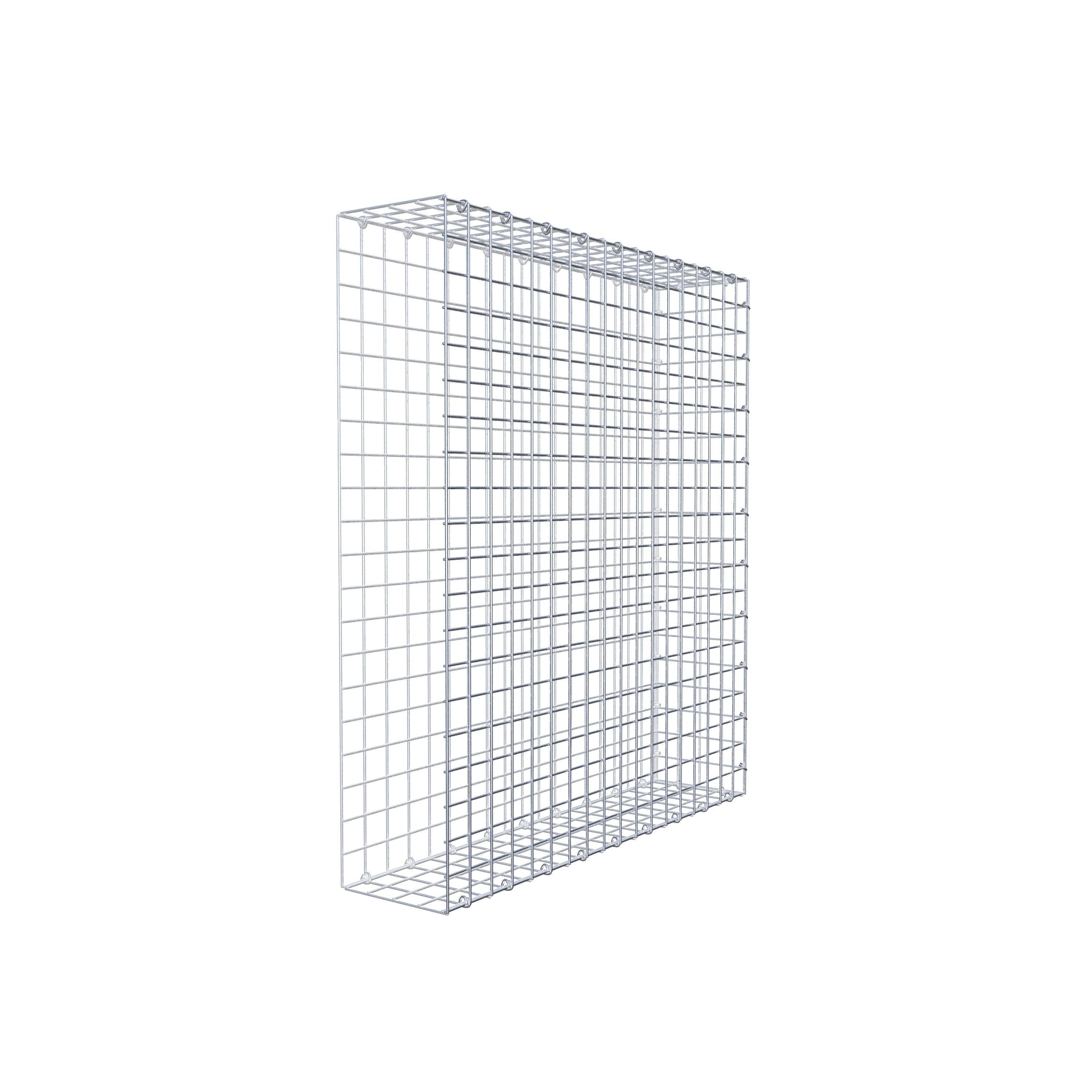 Typ 2 påbyggnadsgabion 100 cm x 90 cm x 20 cm (L x H x D), maskstorlek 5 cm x 5 cm, C-ring