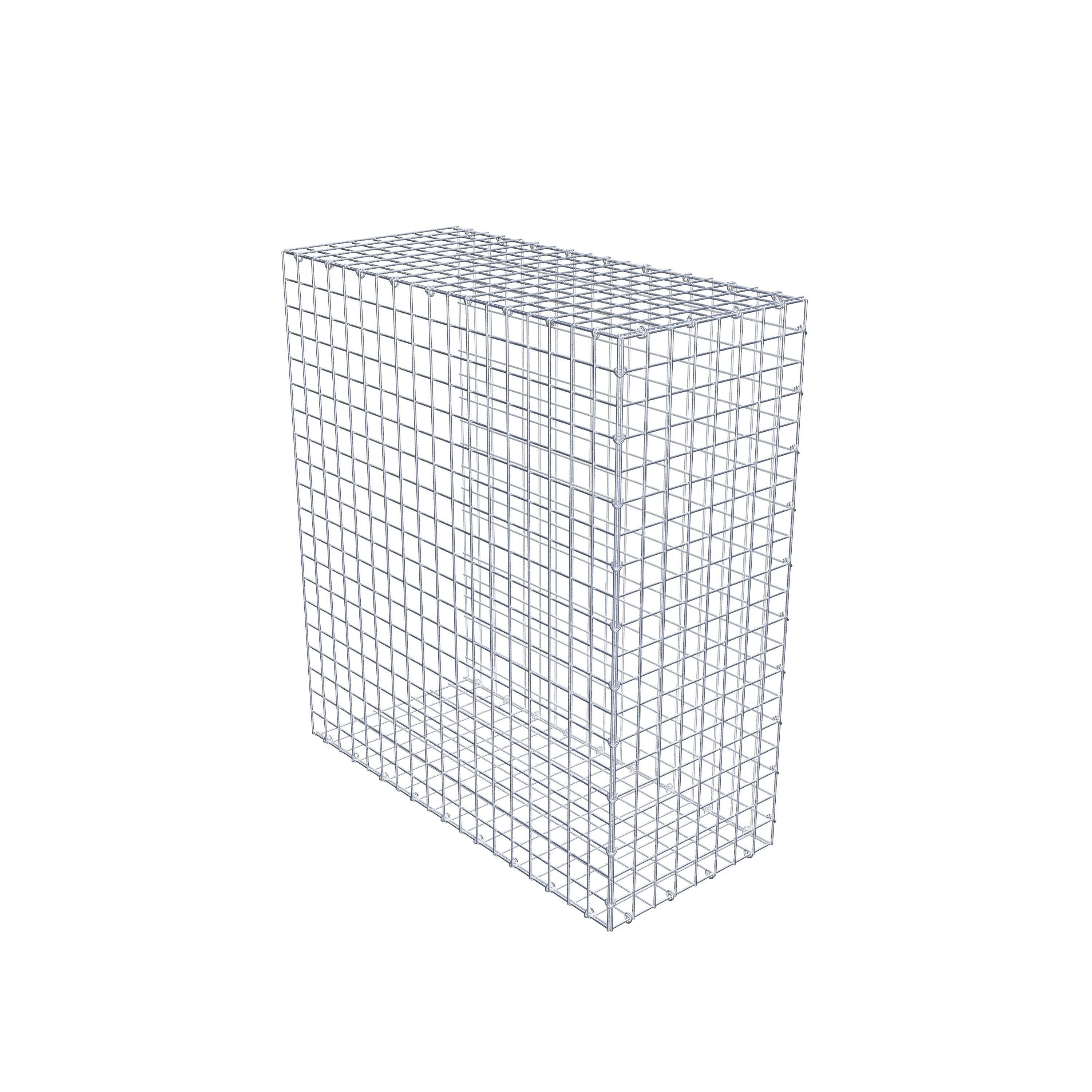 Typ 2 påbyggnadsgabion 100 cm x 90 cm x 40 cm (L x H x D), maskstorlek 5 cm x 5 cm, C-ring