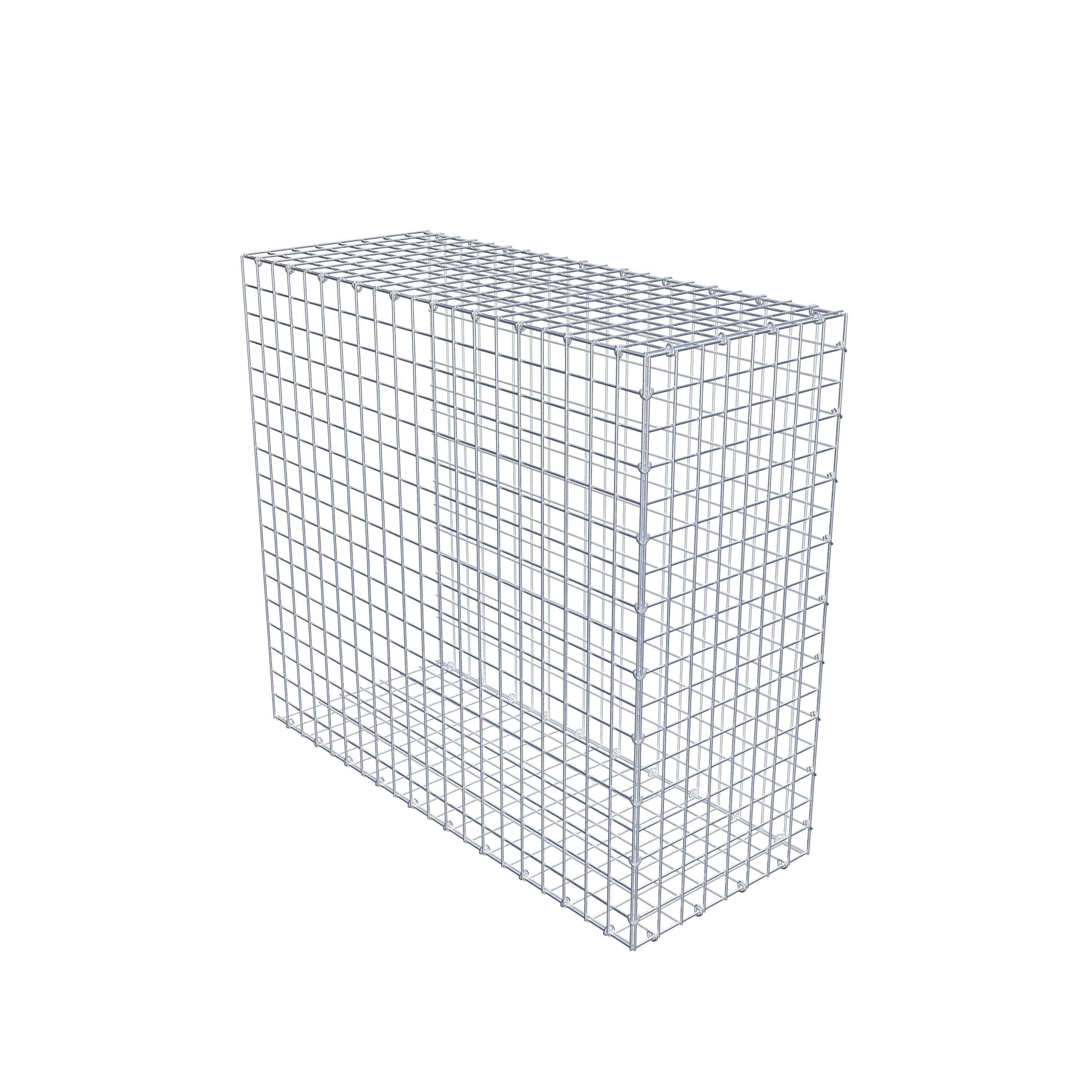 Typ 2 påbyggnadsgabion 100 cm x 90 cm x 40 cm (L x H x D), maskstorlek 5 cm x 5 cm, C-ring